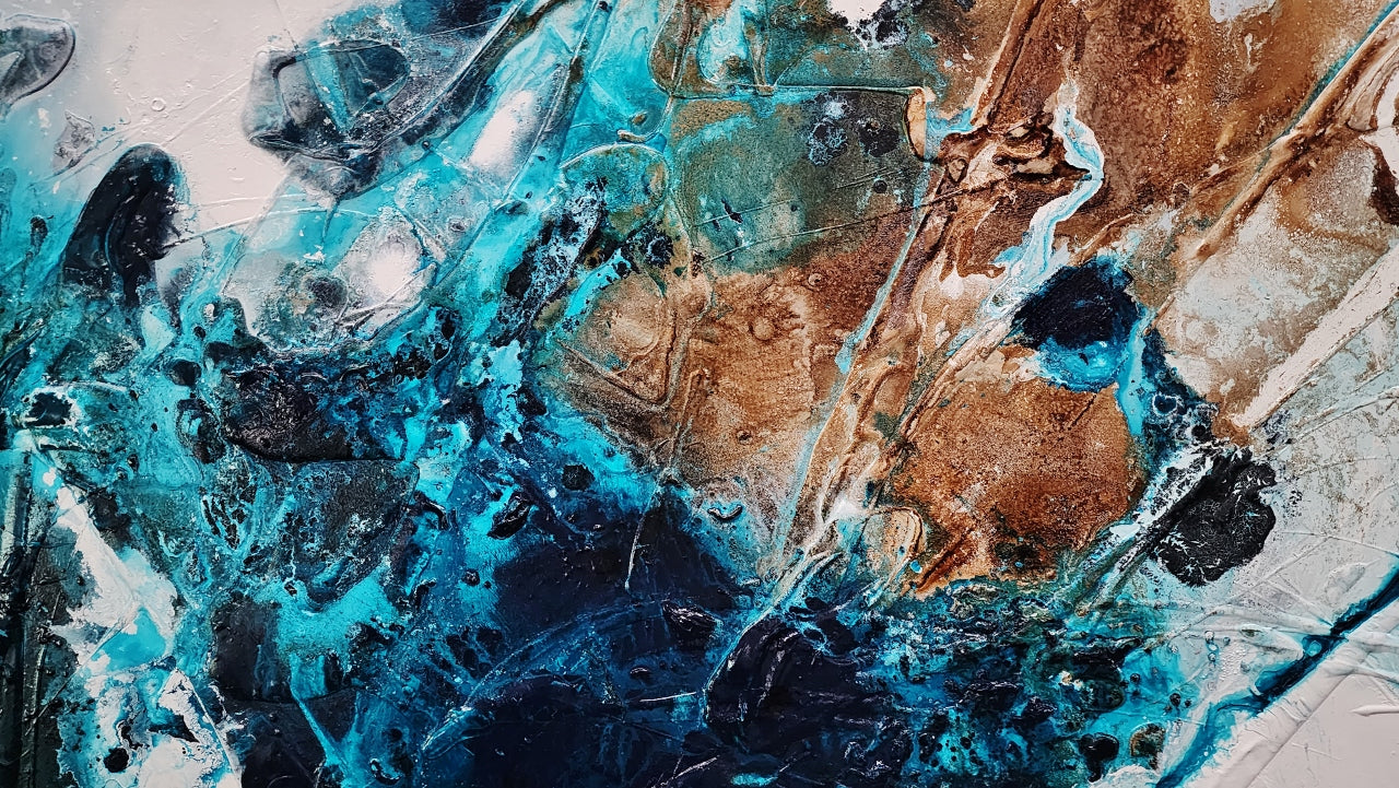 Sublime Southern 200cm x 120cm Turquoise Rust White Textured Abstract Painting (SOLD)-Abstract-[Franko_Artist]-[Australian_artist]-[Gold_Coast]-[Brisbane]-[modern]-[contemporary]-[original]-[Large_artwork]-Franklin Art Studio