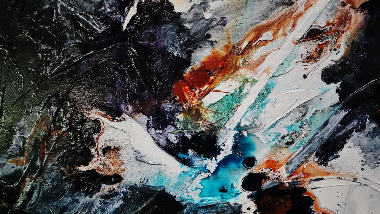 Rust Frenzy  160cm x 100cm Black Oxide Rust Textured Abstract Painting (SOLD)