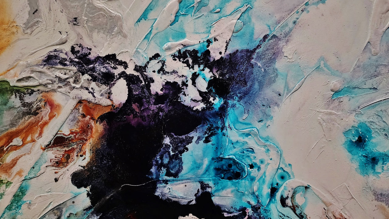 Rust Frenzy  160cm x 100cm Black Oxide Rust Textured Abstract Painting (SOLD)