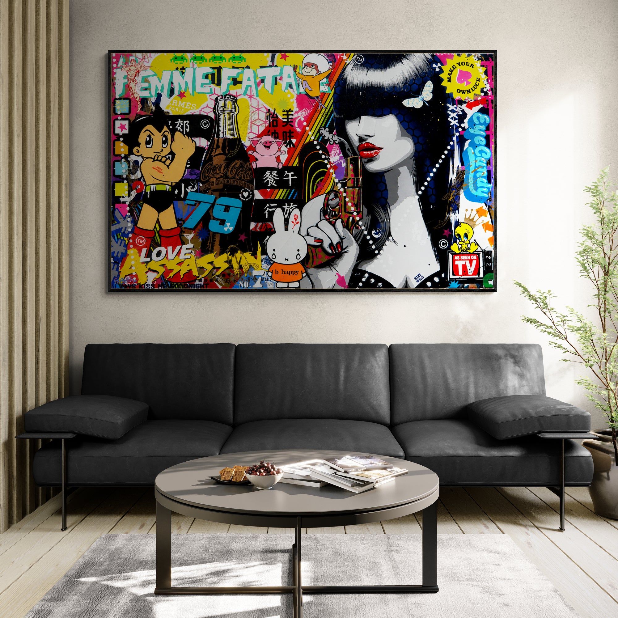 Romantic Revenge 160cm x 100cm Textured Urban Pop Art Painting