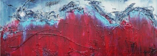 Against The World 160cm x 60cm Abstract Painting Red-abstract-[Franko_Artist]-[Australian_artist]-[Gold_Coast]-[Brisbane]-[modern]-[contemporary]-[original]-[Large_artwork]-Franklin Art Studio
