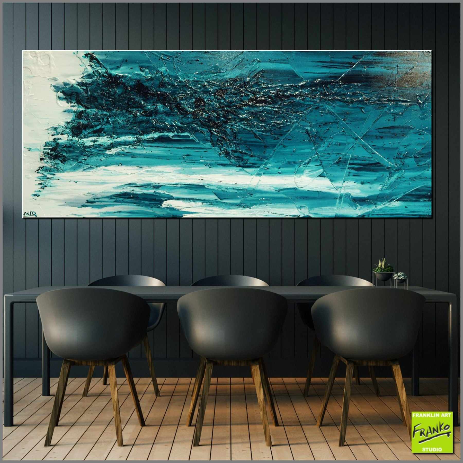 Alpine Fresh 200cm x 80cm Green White Textured Abstract Painting (SOLD)-Abstract-[Franko_Artist]-[Australian_artist]-[Gold_Coast]-[Brisbane]-[modern]-[contemporary]-[original]-[Large_artwork]-[The_Block]-[Dream_Homes]-[ideas]-[Grand_Designs]-[Art_Lover]-Franklin Art Studio