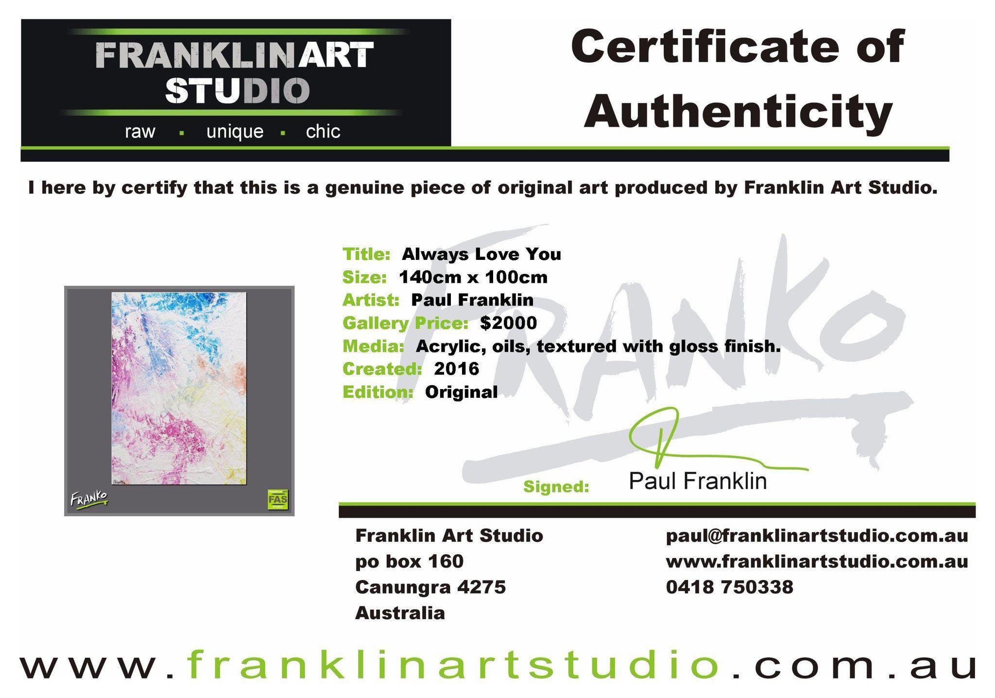 Always Love You 140cm x 100cm Colourful Abstract Painting (SOLD)-abstract-[Franko_Artist]-[The_Block]-[Dream_Homes]-[ideas]-[Grand_Designs]-[Art_Lover]-Franklin Art Studio