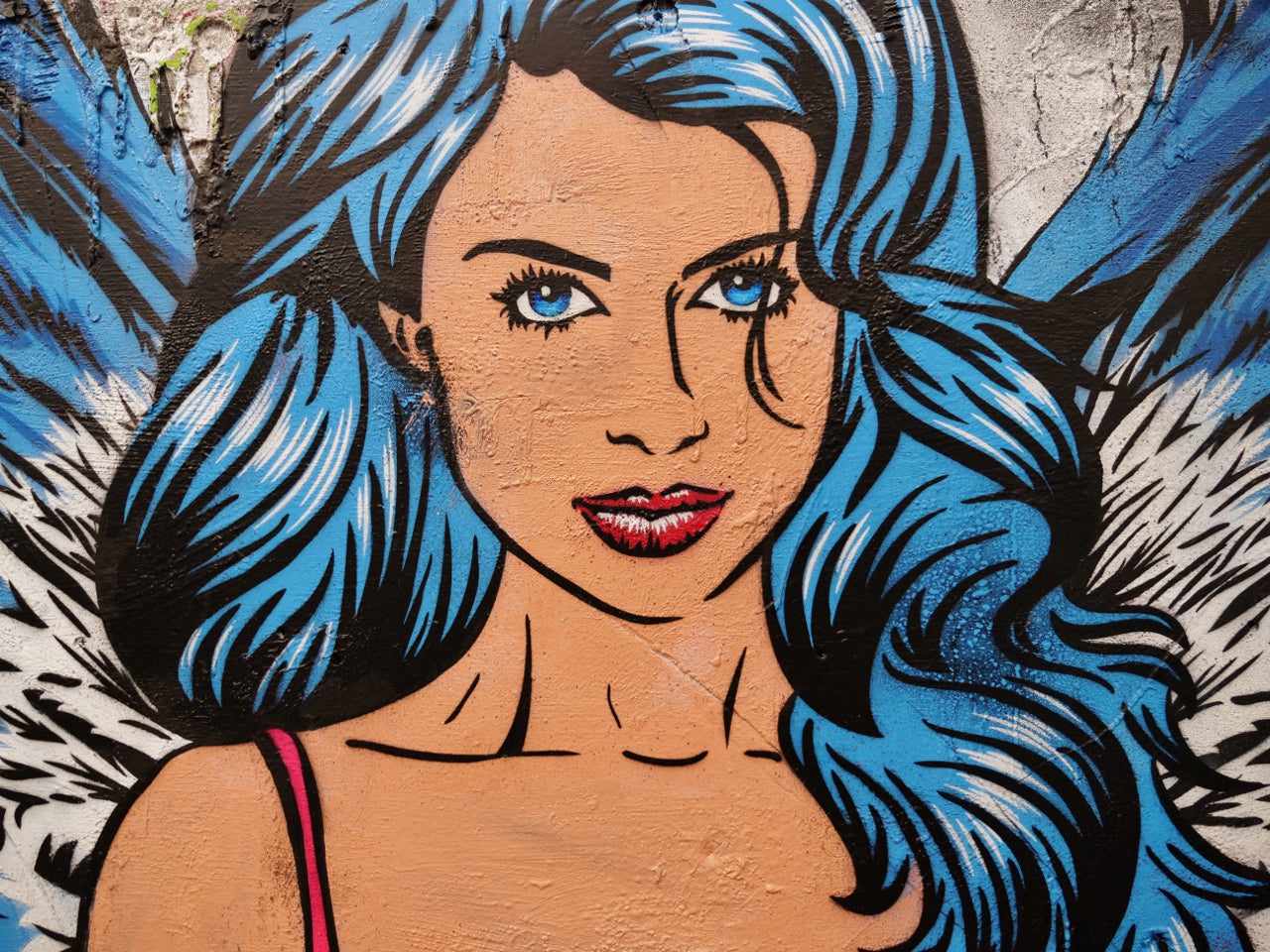 Angelic 210cm x 86cm Angel Recycled Timber Pallet Urban Pop Art Painting (SOLD)