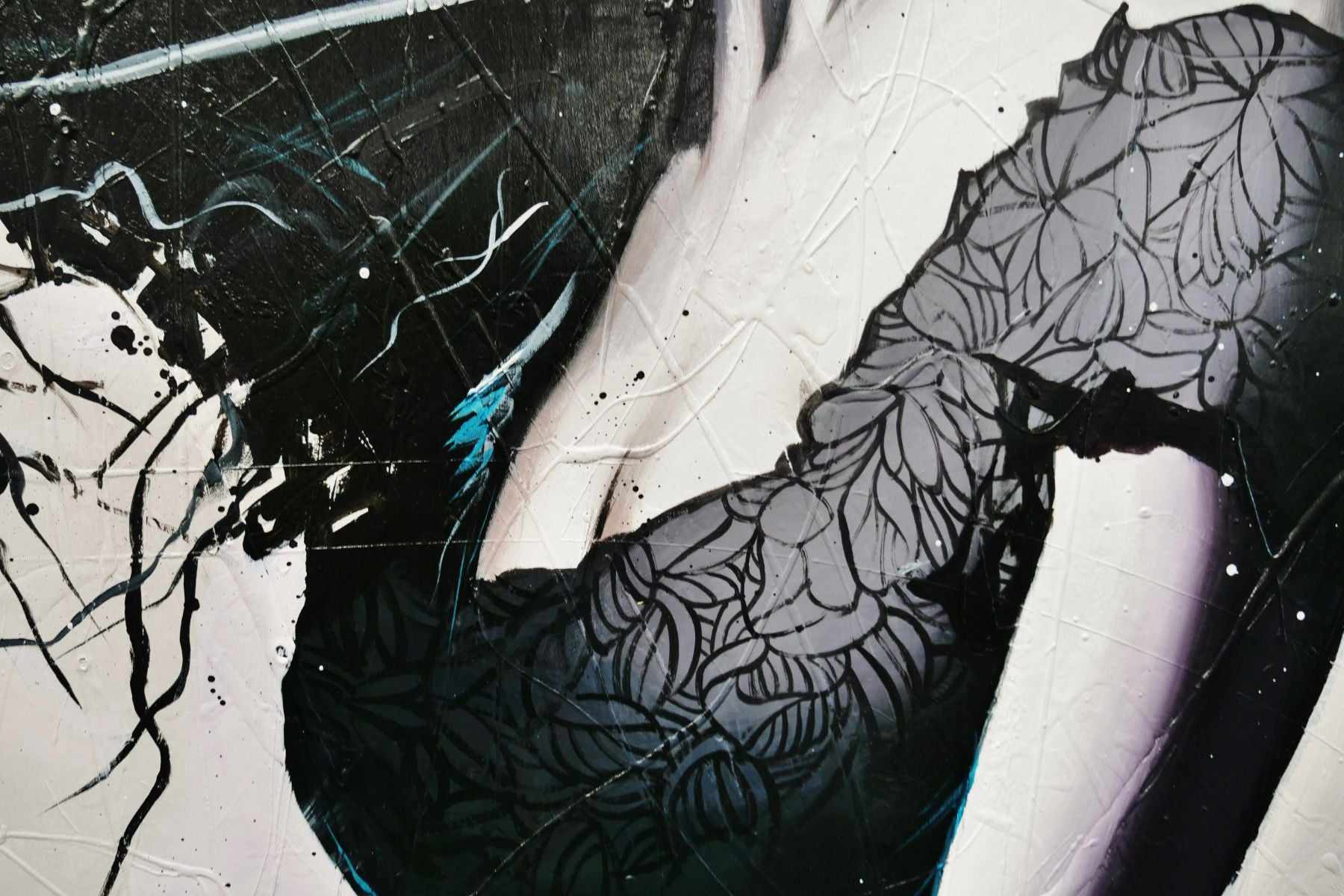 Angelica 120cm x 100cm Flower Hat Abstract Elegance Textured Painting (SOLD)