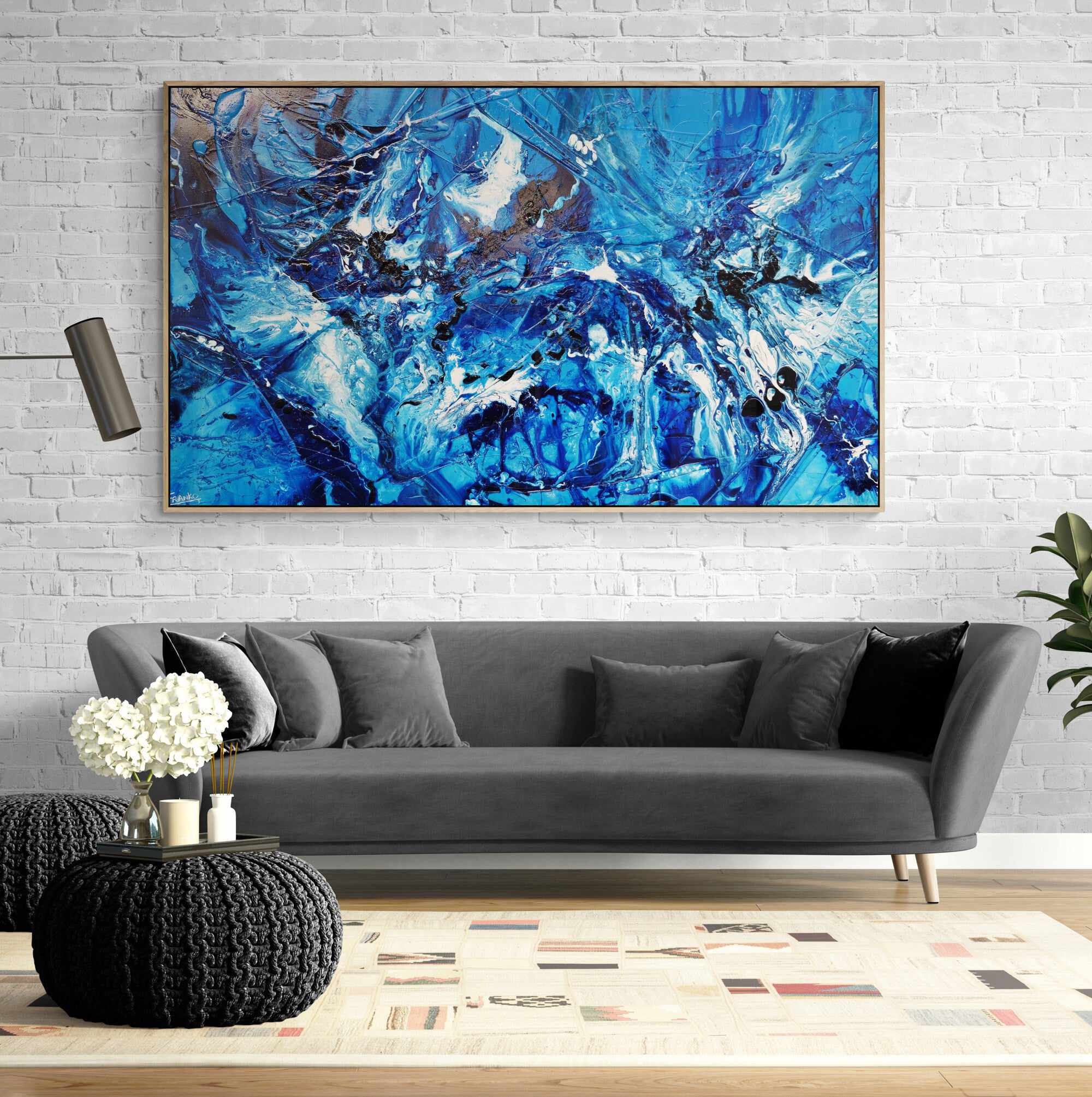 Aquafied 200cm x 120cm Blue White Textured Abstract Painting (SOLD)-Abstract-[Franko_Artist]-[Australian_artist]-[Gold_Coast]-[Brisbane]-[modern]-[contemporary]-[original]-[Large_artwork]-[The_Block]-[Dream_Homes]-[ideas]-[Grand_Designs]-[Art_Lover]-Franklin Art Studio