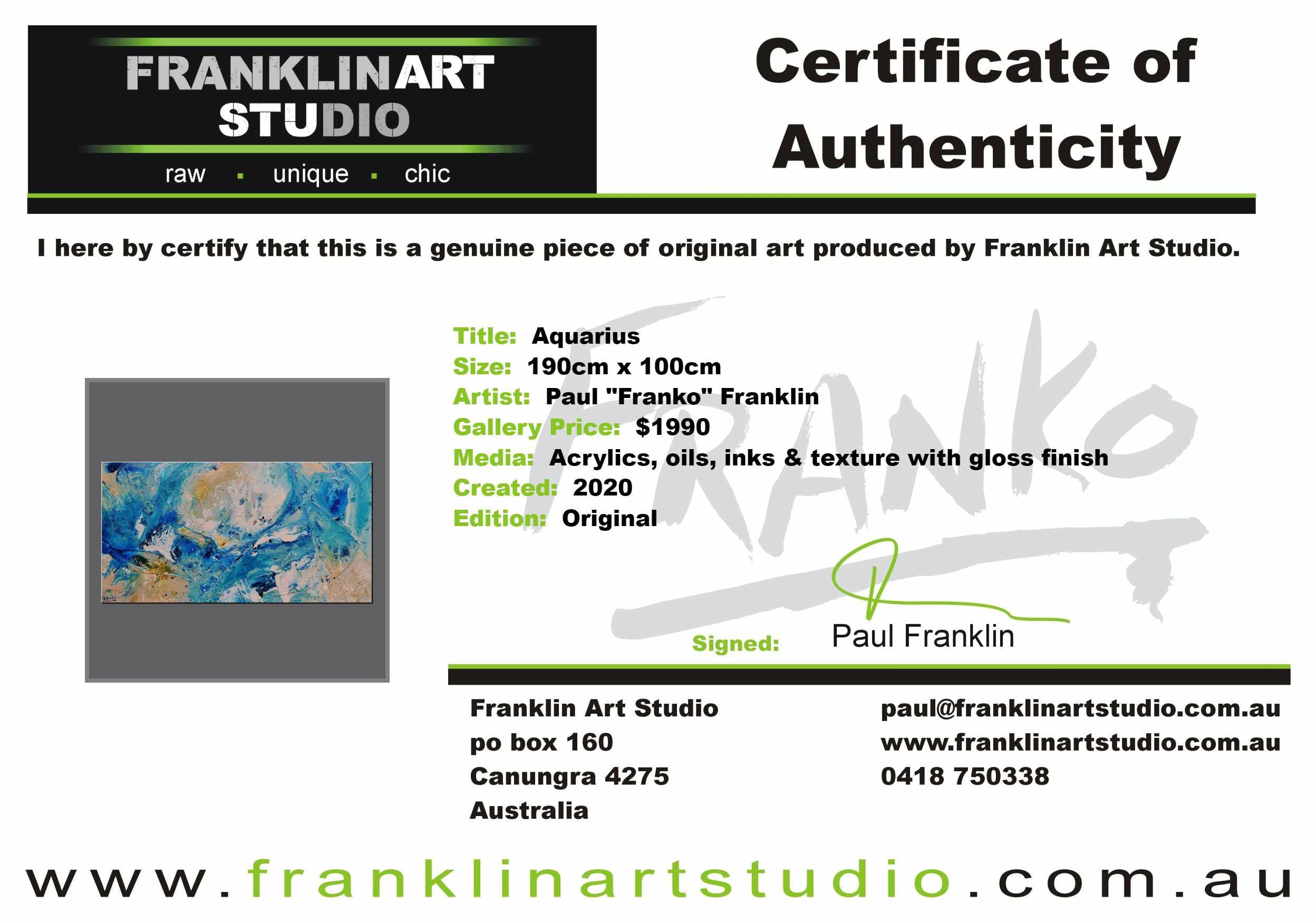 Aquarius 190cm x 100cm Blue Cream Textured Abstract Painting (SOLD)-Abstract-[Franko_Artist]-[The_Block]-[Dream_Homes]-[ideas]-[Grand_Designs]-[Art_Lover]-Franklin Art Studio