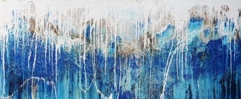 Aquatic Jungle 240cm x 100cm Blue Abstract Painting (SOLD)-abstract-[Franko_Artist]-[Australian_artist]-[Gold_Coast]-[Brisbane]-[modern]-[contemporary]-[original]-[Large_artwork]-Franklin Art Studio