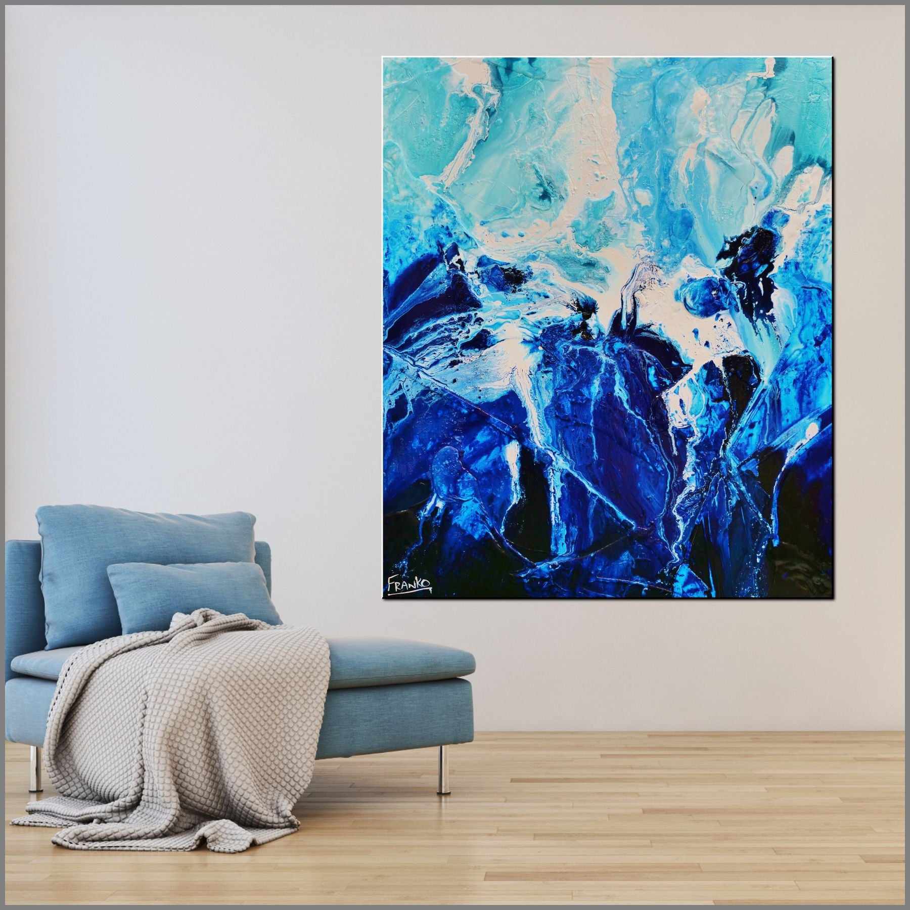 Aquatic Mantle 120cm x 100cm Blue White Textured Abstract Painting (SOLD)-Abstract-[Franko_Artist]-[Australian_artist]-[Gold_Coast]-[Brisbane]-[modern]-[contemporary]-[original]-[Large_artwork]-[The_Block]-[Dream_Homes]-[ideas]-[Grand_Designs]-[Art_Lover]-Franklin Art Studio