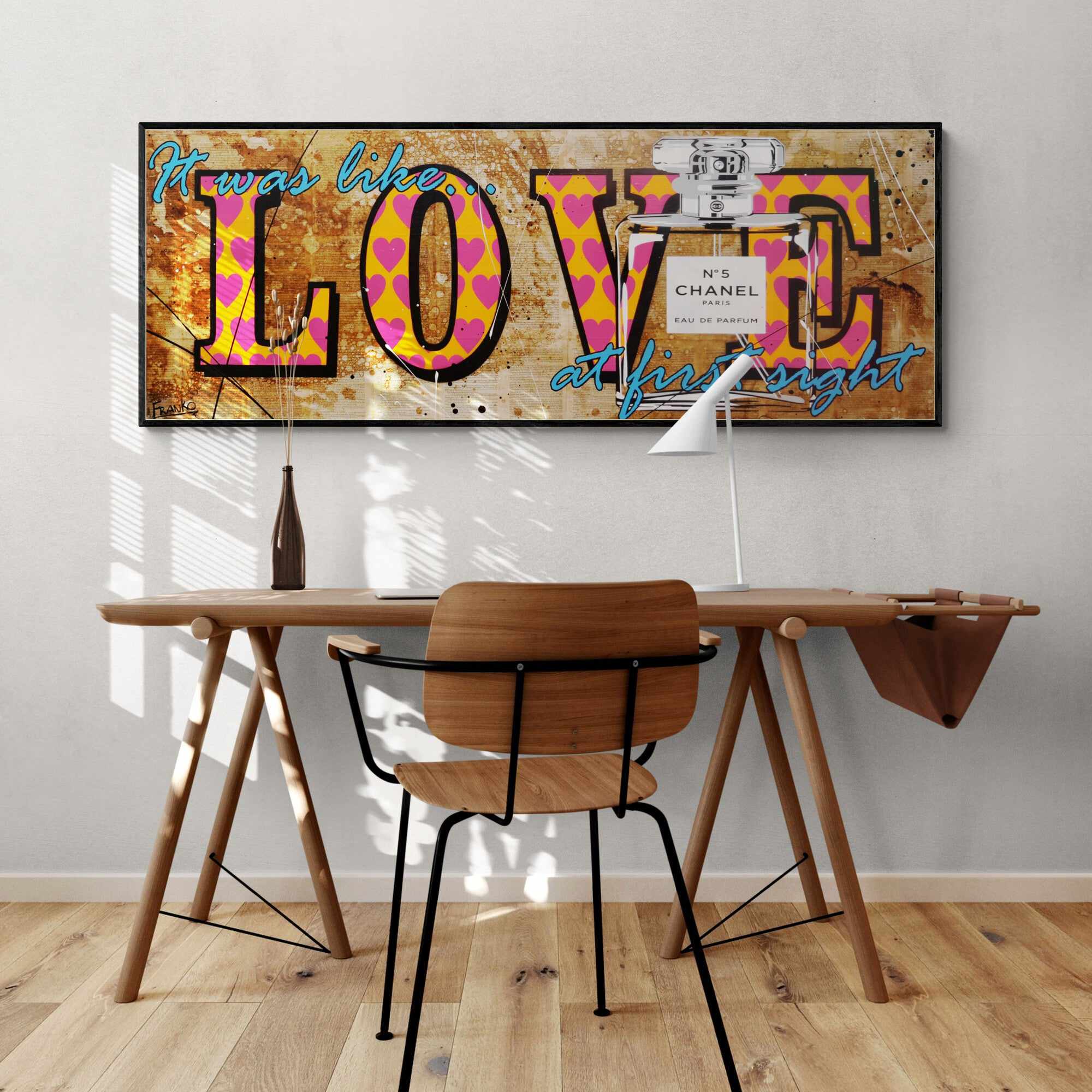 At First Sight 160cm x 160cm Urban Pop Book Club Painting (SOLD)-book club-[Franko_Artist]-[The_Block]-[Dream_Homes]-[ideas]-[Grand_Designs]-[Art_Lover]-Franklin Art Studio