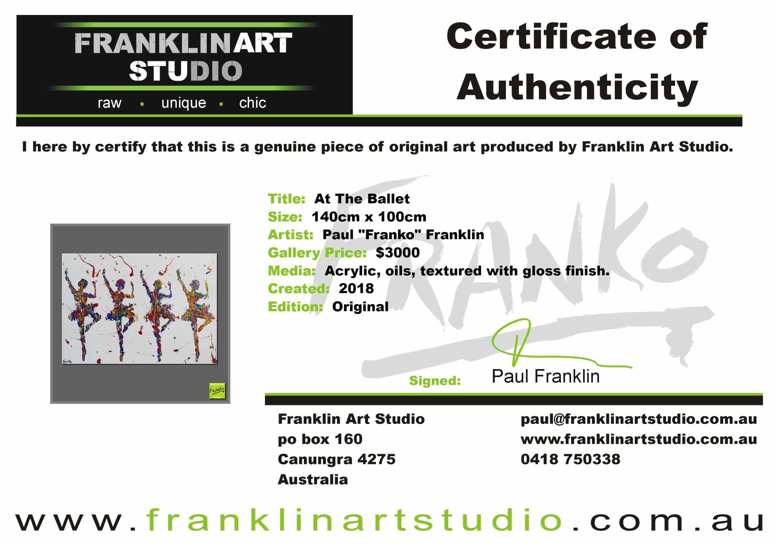 At The Ballet 140cm x 100cm Ballerina Pop Art Painting (SOLD)-urban pop-[Franko_Artist]-[The_Block]-[Dream_Homes]-[ideas]-[Grand_Designs]-[Art_Lover]-Franklin Art Studio