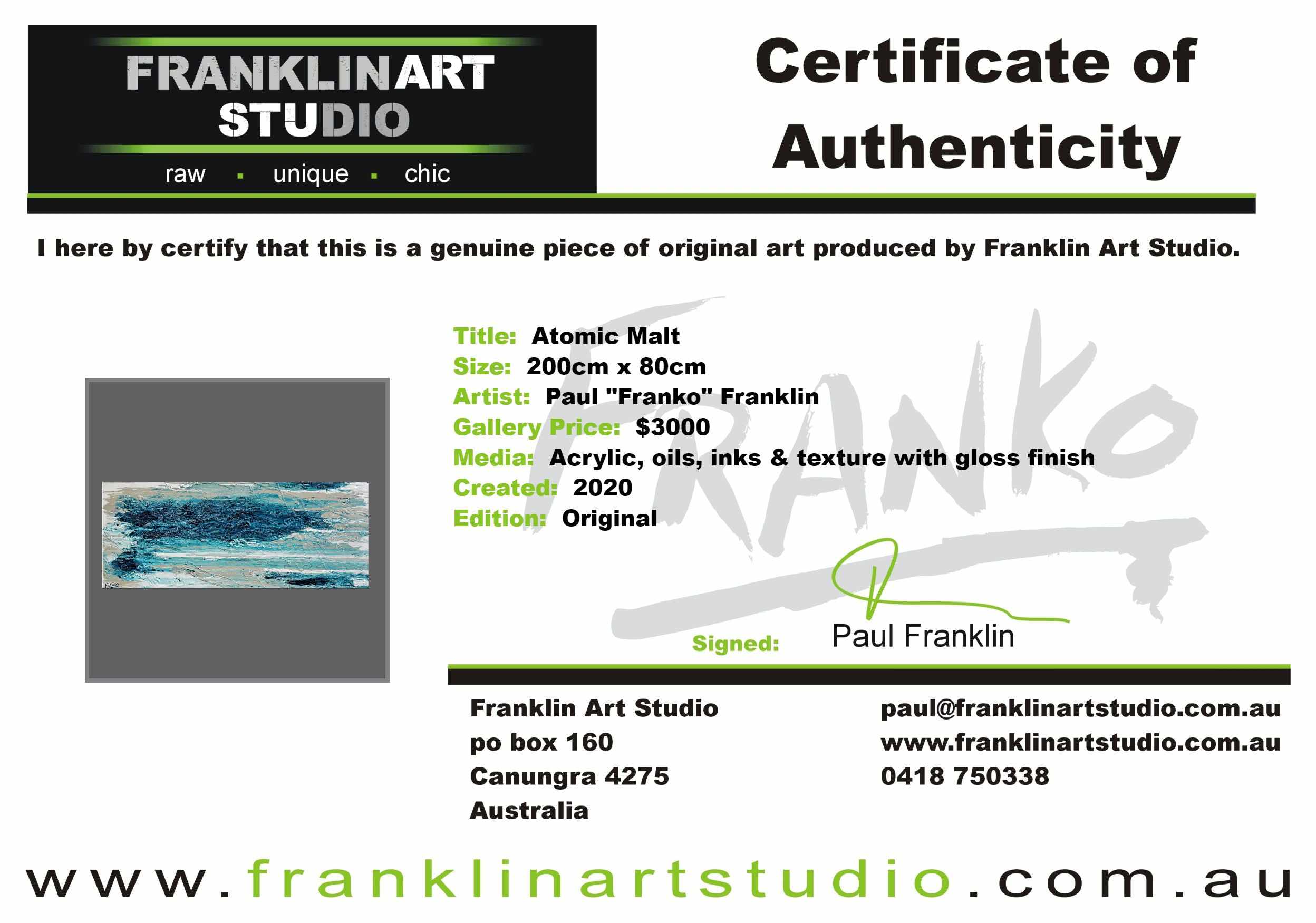 Atomic Malt 200cm x 80cm Blue Cream Textured Abstract Painting (SOLD)-Abstract-[Franko_Artist]-[The_Block]-[Dream_Homes]-[ideas]-[Grand_Designs]-[Art_Lover]-Franklin Art Studio