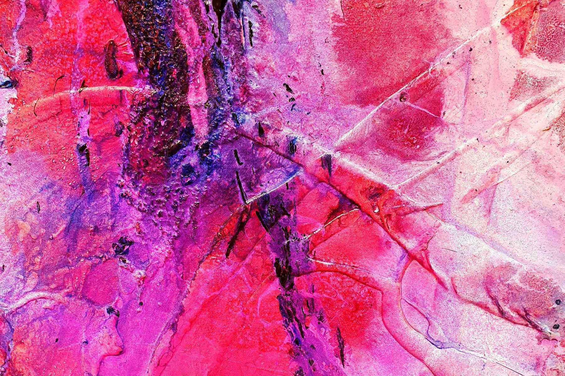 Atomic Ninja 140cm x 100cm Pink Blue Textured Abstract Painting (SOLD)-Abstract-[Franko_Artist]-[The_Block]-[Dream_Homes]-[ideas]-[Grand_Designs]-[Art_Lover]-Franklin Art Studio