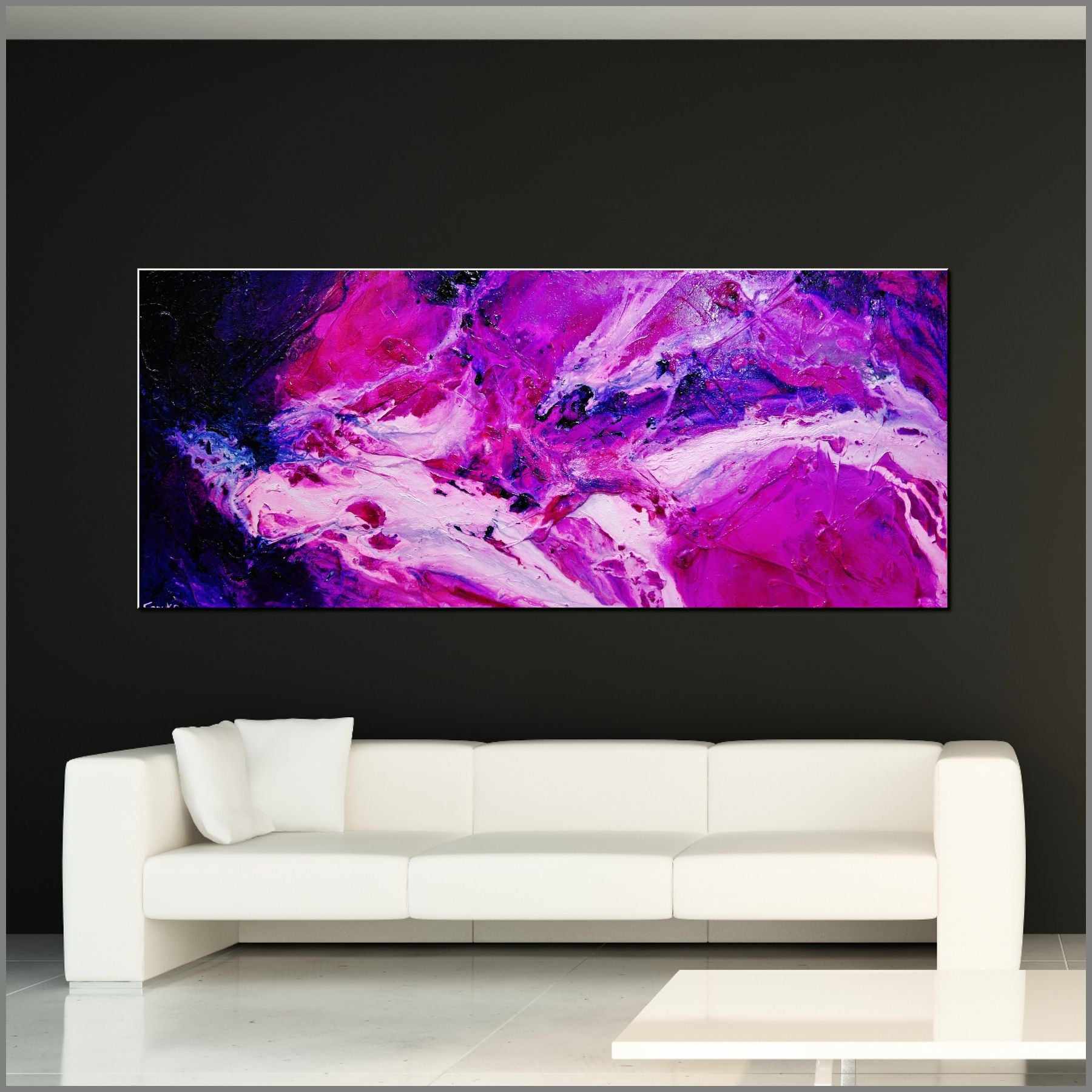 Atomic Samurai 240cm x 100cm Pink White Purple Textured Abstract Painting (SOLD)-Abstract-[Franko_Artist]-[Australian_artist]-[Gold_Coast]-[Brisbane]-[modern]-[contemporary]-[original]-[Large_artwork]-[The_Block]-[Dream_Homes]-[ideas]-[Grand_Designs]-[Art_Lover]-Franklin Art Studio