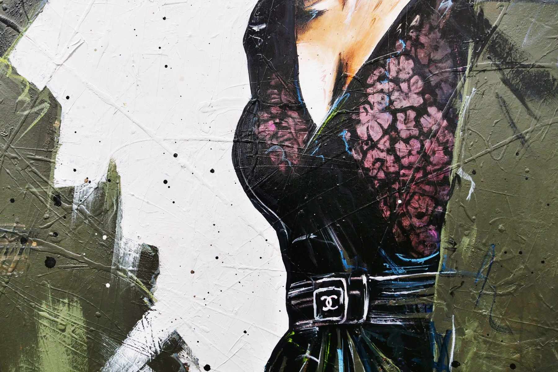 Audrey 140cm x 100cm Flower Hat Abstract Realism Textured Painting (SOLD)