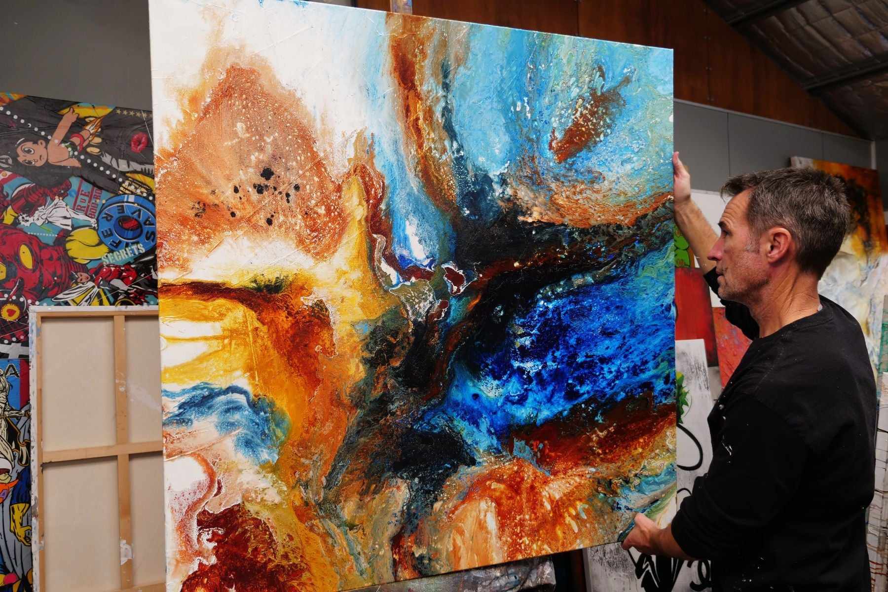 update alt-text with template Australian Delta 120cm x 120cm Blue Rust Textured Abstract Painting (SOLD)-Abstract-[Franko_Artist]-[The_Block]-[Dream_Homes]-[ideas]- [Grand_Designs]-Franklin Art Studio