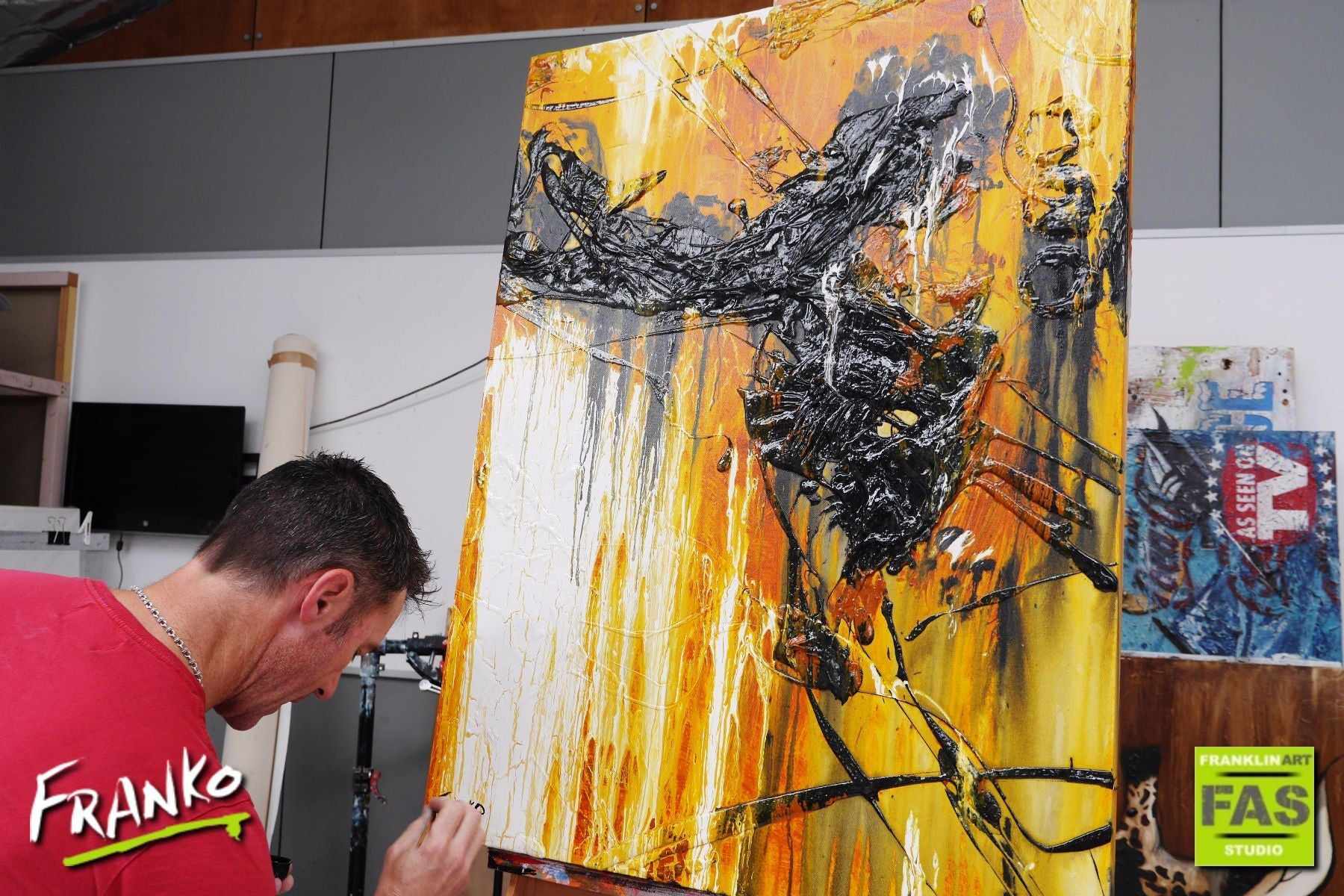 Australian Sienna Depths 75cm x 100cm Sienna Abstract Painting (SOLD)-abstract-[Franko_Artist]-[The_Block]-[Dream_Homes]-[ideas]- [Grand_Designs]-Franklin Art Studio