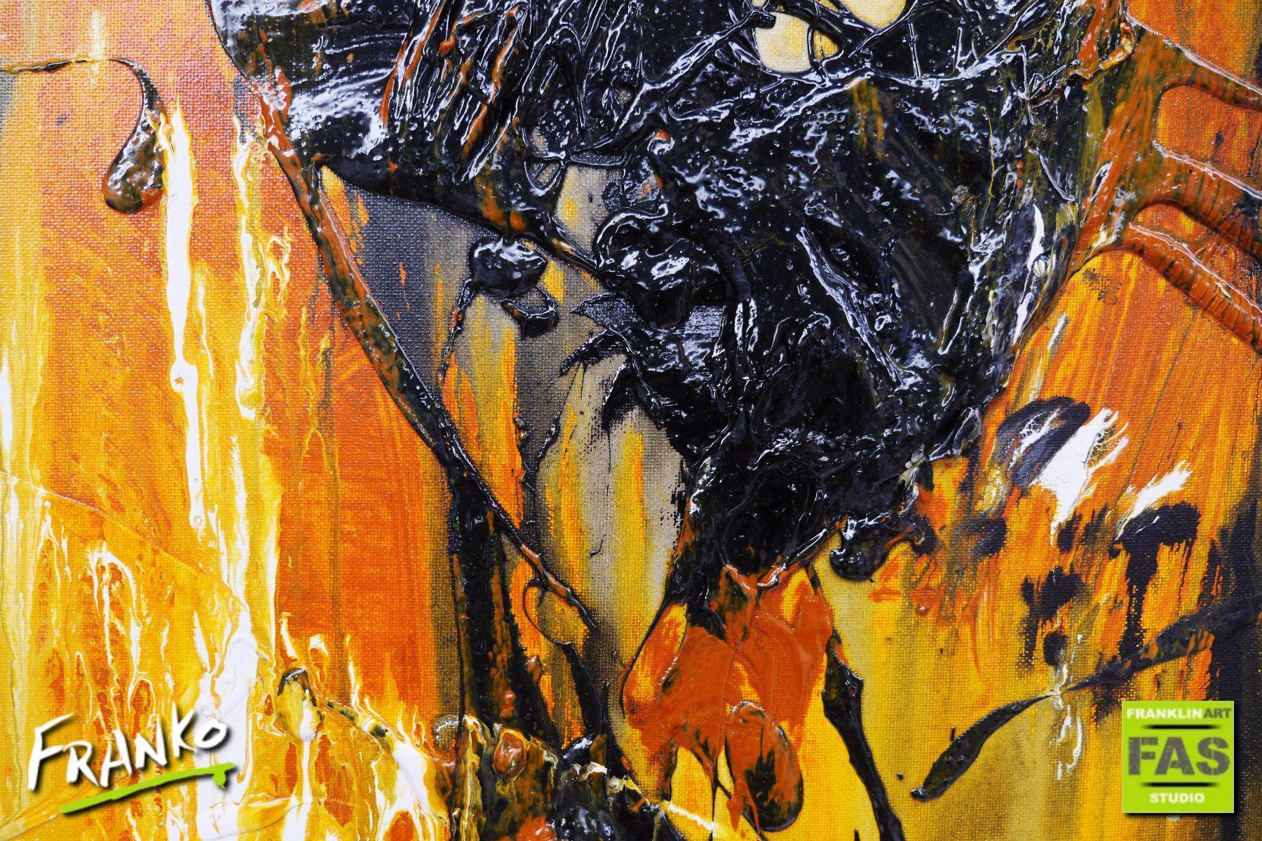 Australian Sienna Depths 75cm x 100cm Sienna Abstract Painting (SOLD)-abstract-[Franko]-[Artist]-[Australia]-[Painting]-Franklin Art Studio