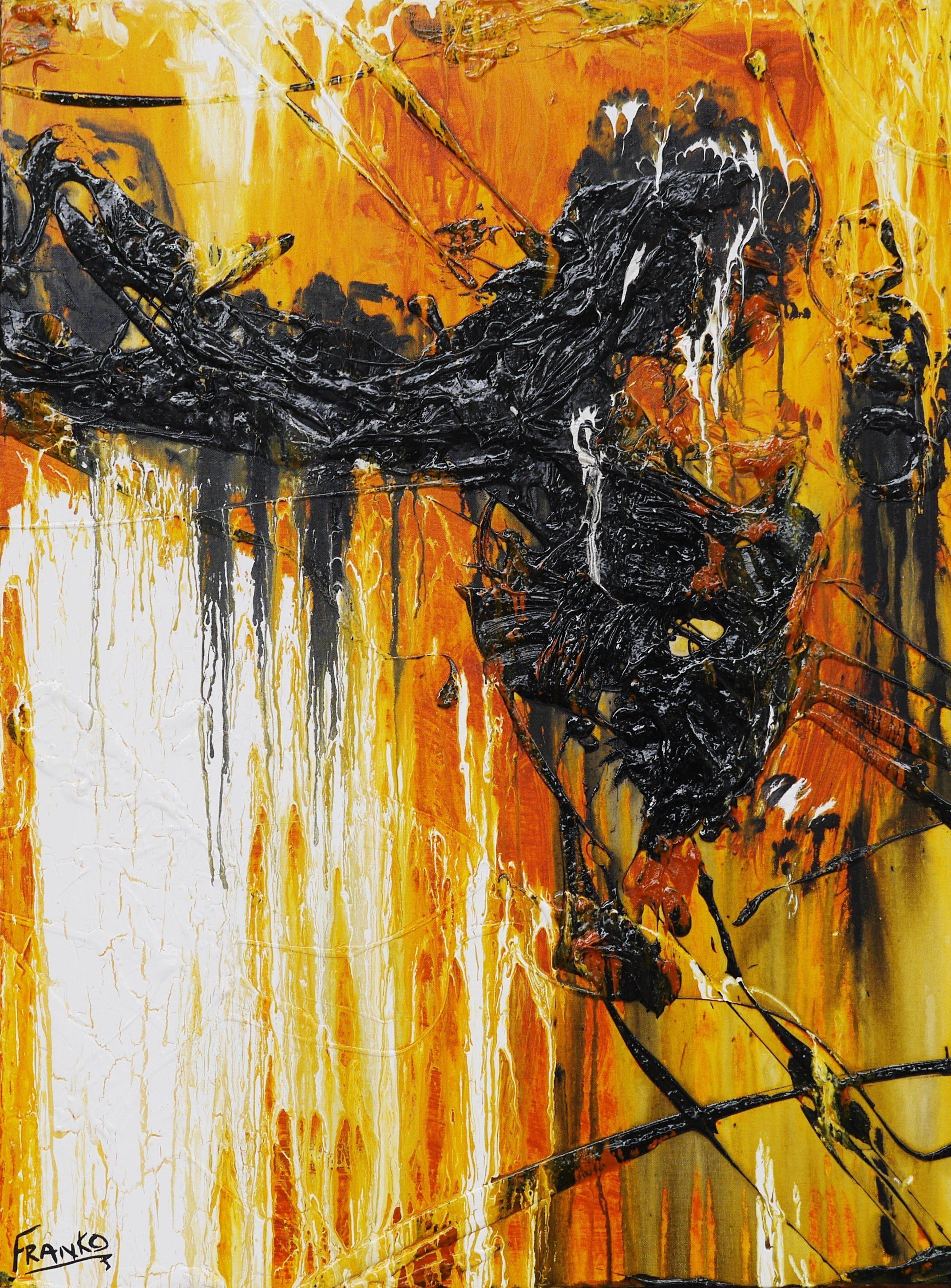 Australian Sienna Depths 75cm x 100cm Sienna Abstract Painting (SOLD)-abstract-[Franko_Artist]-[Australian_artist]-[Gold_Coast]-[Brisbane]-[modern]-[contemporary]-[original]-[Large_artwork]-Franklin Art Studio