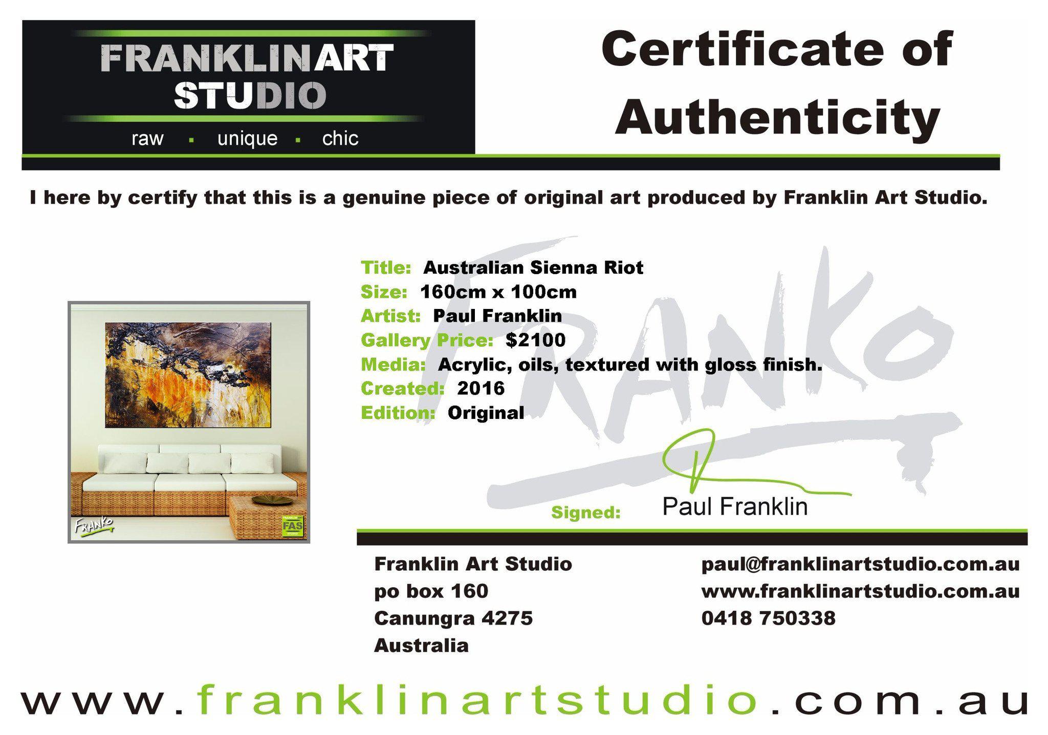 Australian Sienna Riot 160cm x 100cm Sienna Abstract Painting (SOLD)-abstract-[Franko_Artist]-[The_Block]-[Dream_Homes]-[ideas]-[Grand_Designs]-[Art_Lover]-Franklin Art Studio