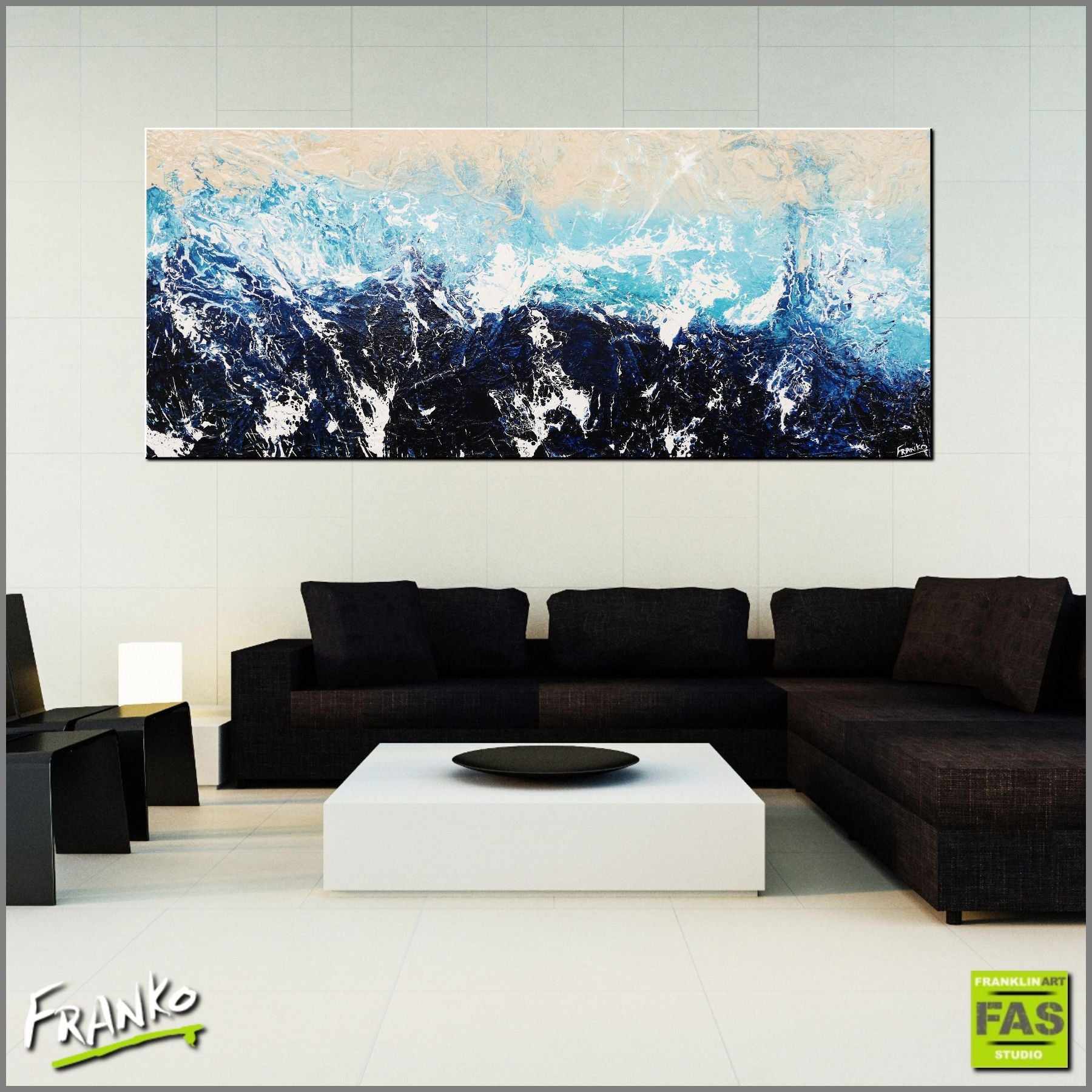 Awash 240cm x 100cm Blue Abstract Painting (SOLD)-Abstract-[Franko_Artist]-[Australian_artist]-[Gold_Coast]-[Brisbane]-[modern]-[contemporary]-[original]-[Large_artwork]-[The_Block]-[Dream_Homes]-[ideas]-[Grand_Designs]-[Art_Lover]-Franklin Art Studio