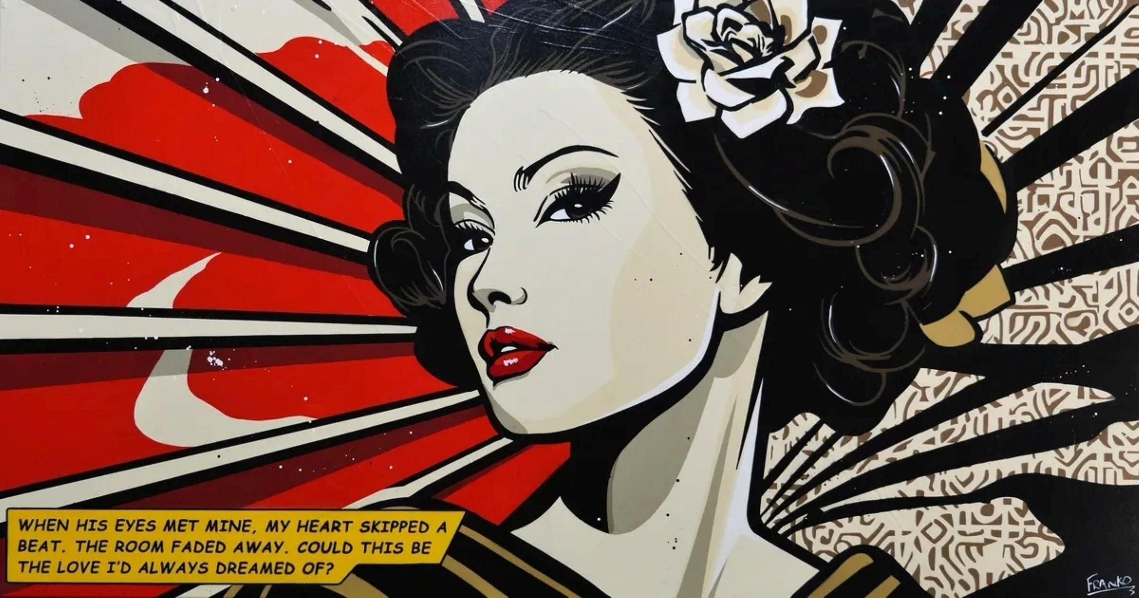 Dreamy Love 190cm x 100cm Classic Pop Art Painting (SOLD)