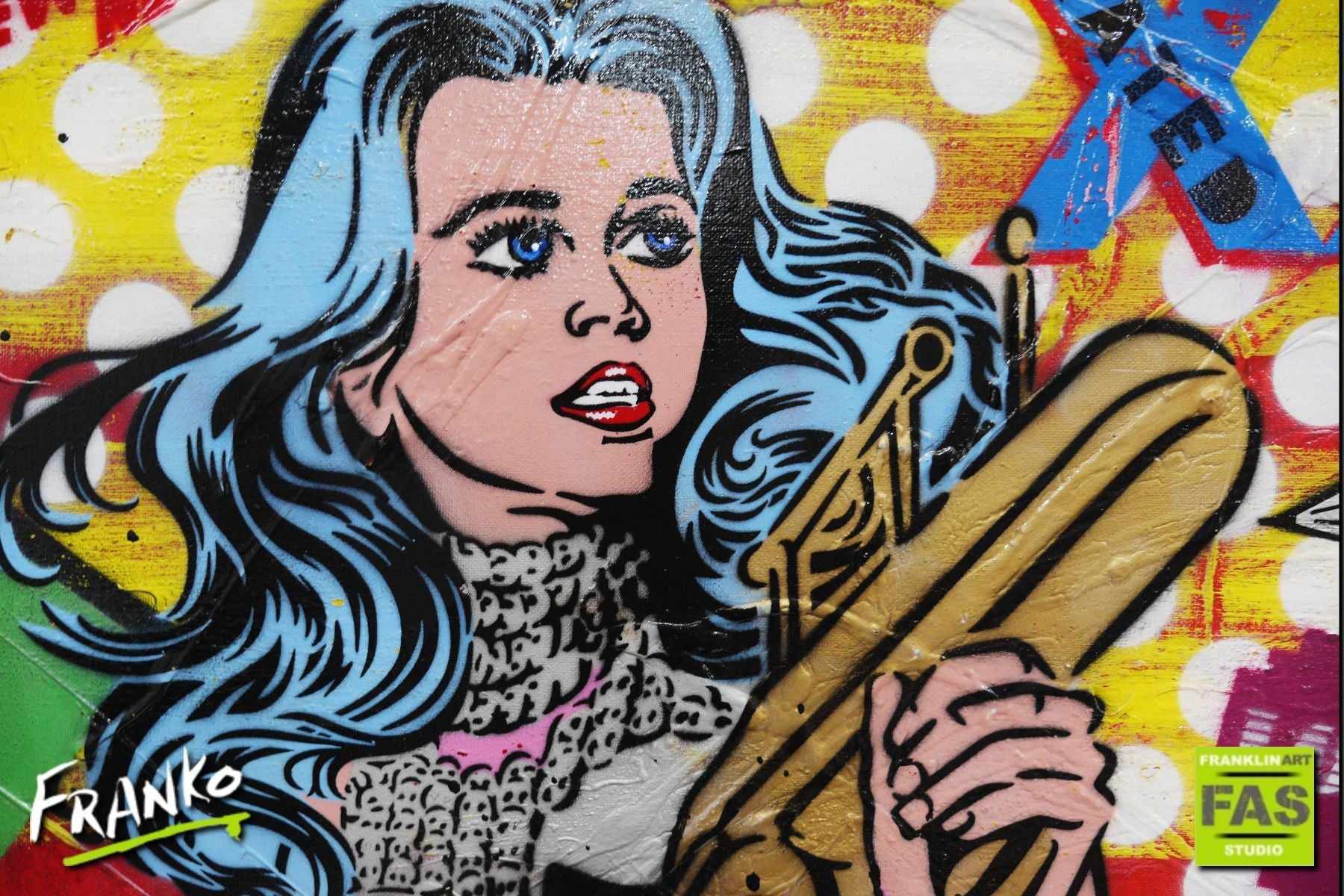 Barbarella - A New Beginning 140cm x 100cm Barbarella Pop Art Painting (SOLD)
