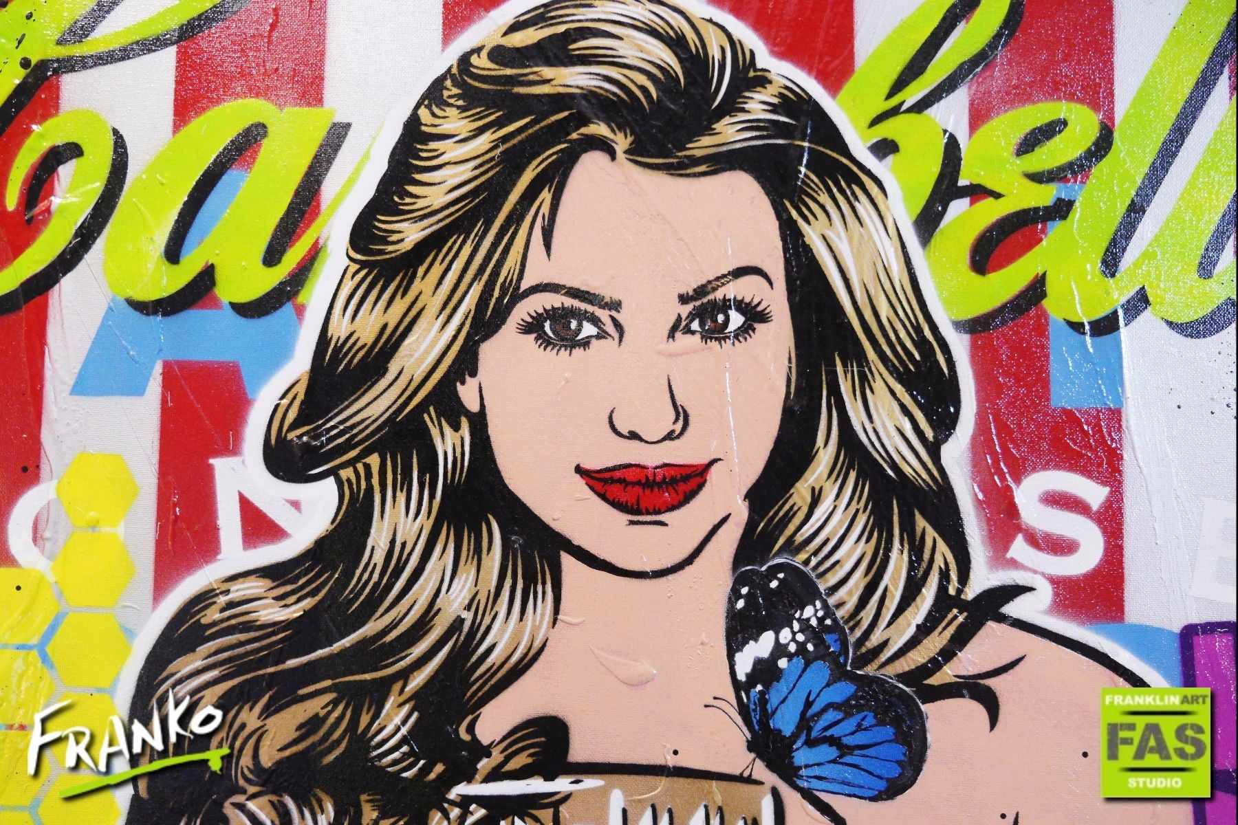 Batman, Robin, Girl 200cm x 80cm Batman & Robin Pop Art Painting (SOLD)