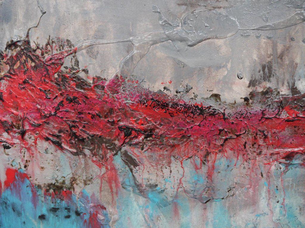 Be Inspired! Abstract Aqua Red (SOLD)-abstract-[Franko_Artist]-[The_Block]-[Dream_Homes]-[ideas]-[Grand_Designs]-[Art_Lover]-Franklin Art Studio