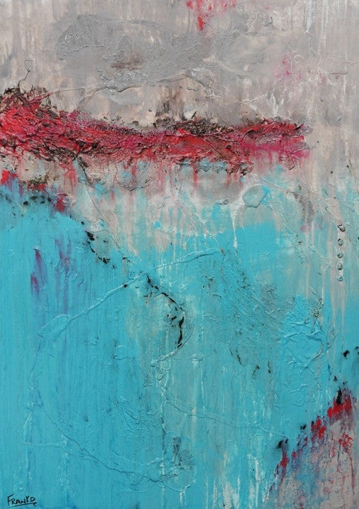 Be Inspired! Abstract Aqua Red (SOLD)-abstract-[Franko_Artist]-[Australian_artist]-[Gold_Coast]-[Brisbane]-[modern]-[contemporary]-[original]-[Large_artwork]-Franklin Art Studio