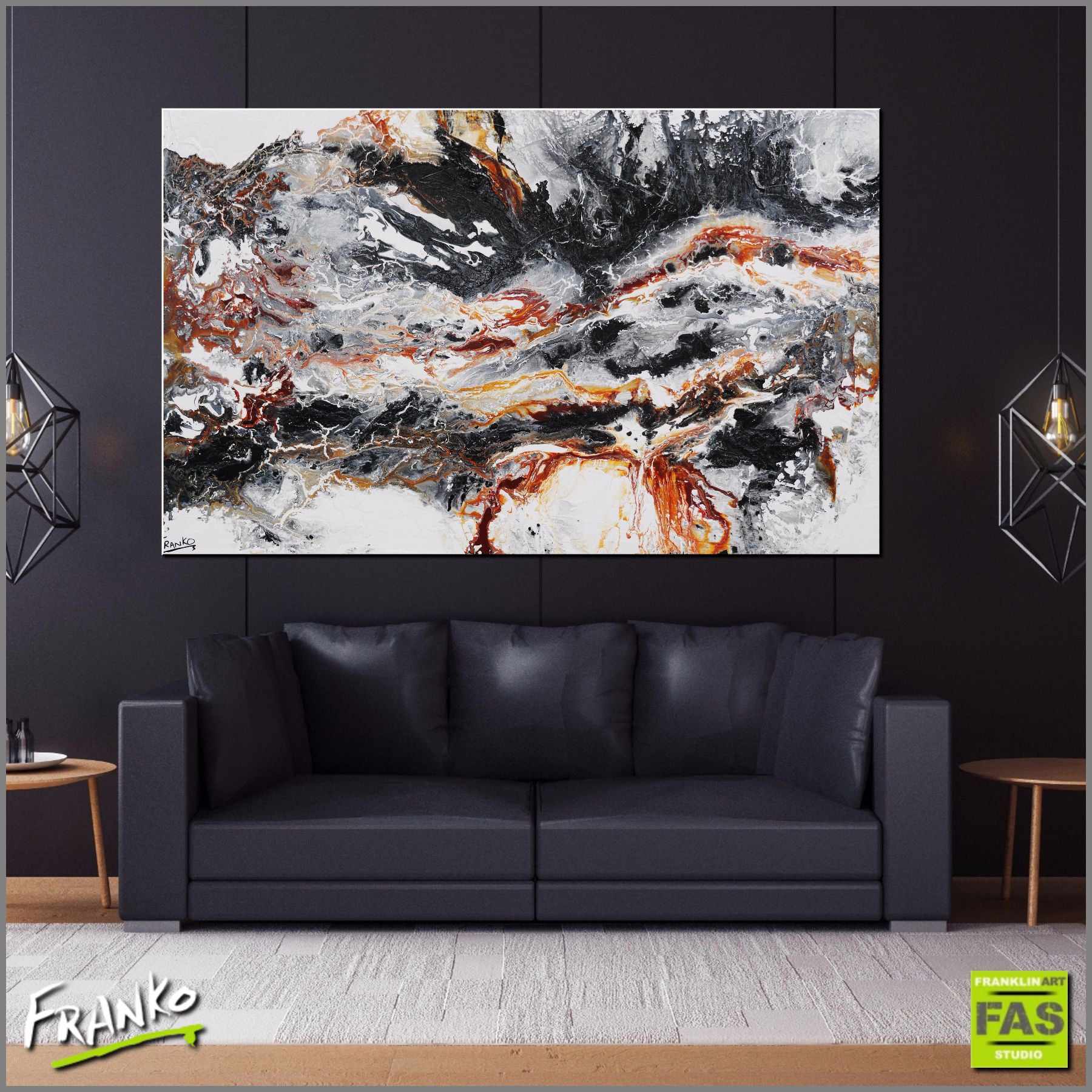 Be Inspired! Abstract Black Brown (SOLD)-abstract-[Franko_Artist]-[Australian_artist]-[Gold_Coast]-[Brisbane]-[modern]-[contemporary]-[original]-[Large_artwork]-[The_Block]-[Dream_Homes]-[ideas]-[Grand_Designs]-[Art_Lover]-Franklin Art Studio