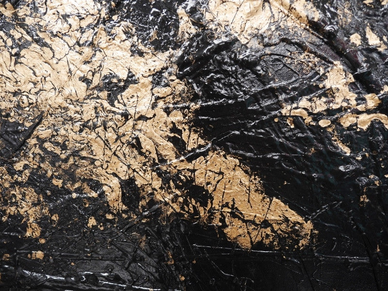 Be Inspired! Abstract Black Metallic Gold (SOLD)-abstract-[Franko_Artist]-[The_Block]-[Dream_Homes]-[ideas]- [Grand_Designs]-Franklin Art Studio