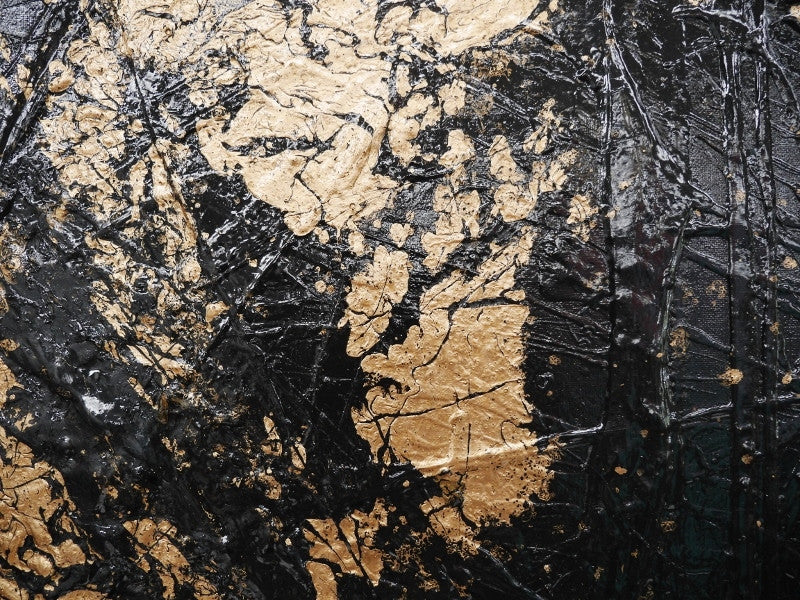 Be Inspired! Abstract Black Metallic Gold (SOLD)-abstract-[Franko_Artist]-[The_Block]-[Dream_Homes]-[ideas]-[Grand_Designs]-[Art_Lover]-Franklin Art Studio