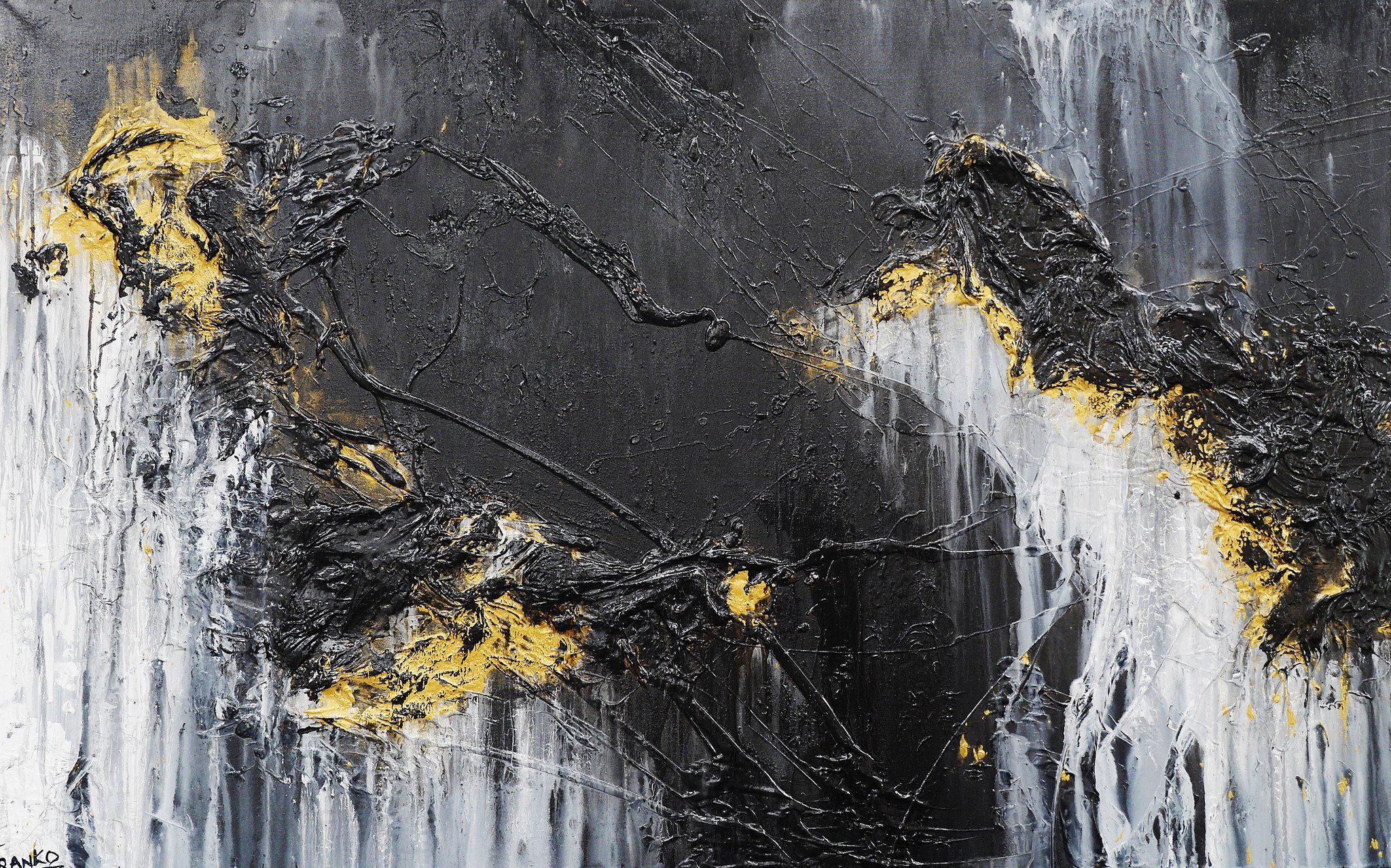 Be Inspired! Abstract Blackish Gold 160cm x 100cm Black and Gold (SOLD)-abstract-[Franko_Artist]-[Australian_artist]-[Gold_Coast]-[Brisbane]-[modern]-[contemporary]-[original]-[Large_artwork]-Franklin Art Studio