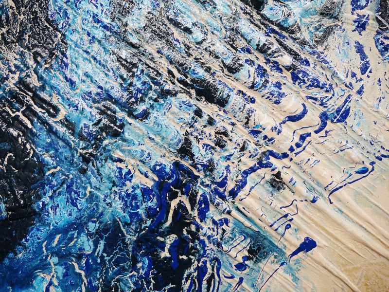 Be Inspired! Abstract Blue Creme (SOLD)-abstract-[Franko_Artist]-[The_Block]-[Dream_Homes]-[ideas]- [Grand_Designs]-Franklin Art Studio