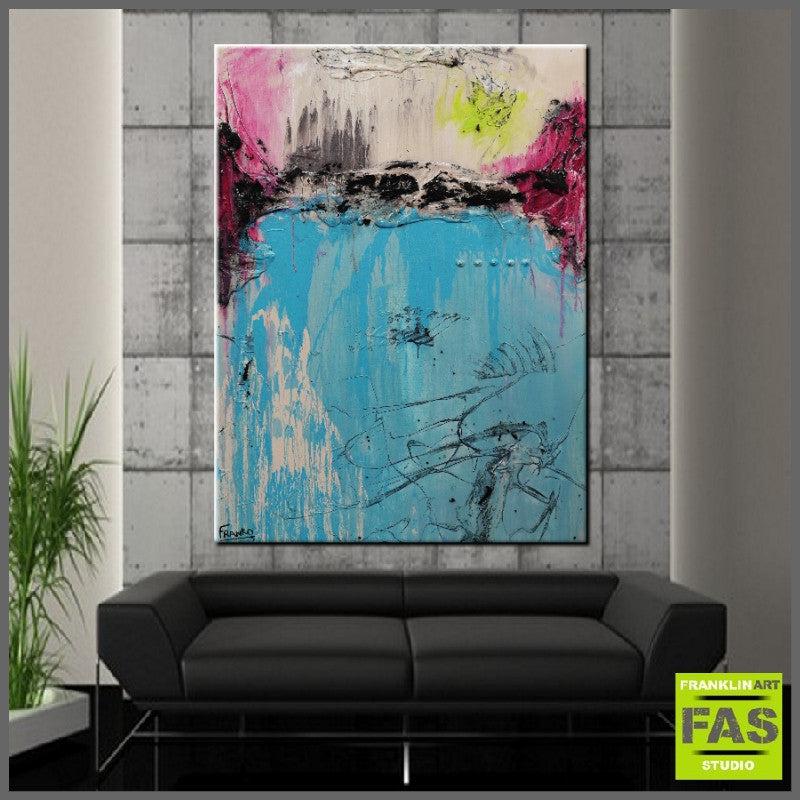 Be Inspired! Abstract Blue Pink (SOLD)-abstract-[Franko_Artist]-[Australian_artist]-[Gold_Coast]-[Brisbane]-[modern]-[contemporary]-[original]-[Large_artwork]-[The_Block]-[Dream_Homes]-[ideas]-[Grand_Designs]-[Art_Lover]-Franklin Art Studio