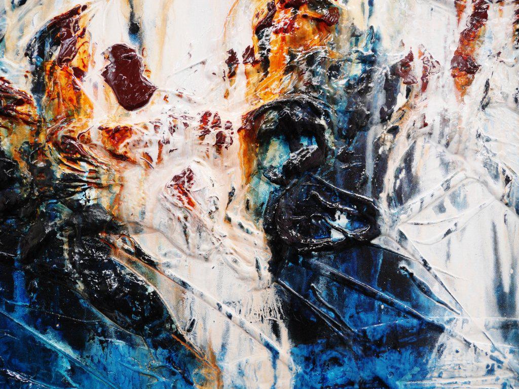 Be Inspired! Abstract Blue Rust (SOLD)-abstract-[Franko_Artist]-[The_Block]-[Dream_Homes]-[ideas]- [Grand_Designs]-Franklin Art Studio