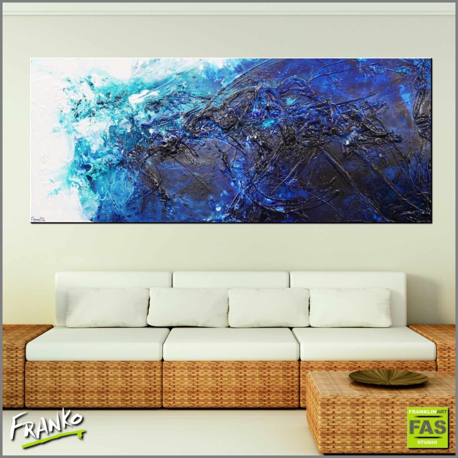 Be Inspired! Abstract Blue White (SOLD)-abstract-[Franko_Artist]-[Australian_artist]-[Gold_Coast]-[Brisbane]-[modern]-[contemporary]-[original]-[Large_artwork]-[The_Block]-[Dream_Homes]-[ideas]-[Grand_Designs]-[Art_Lover]-Franklin Art Studio