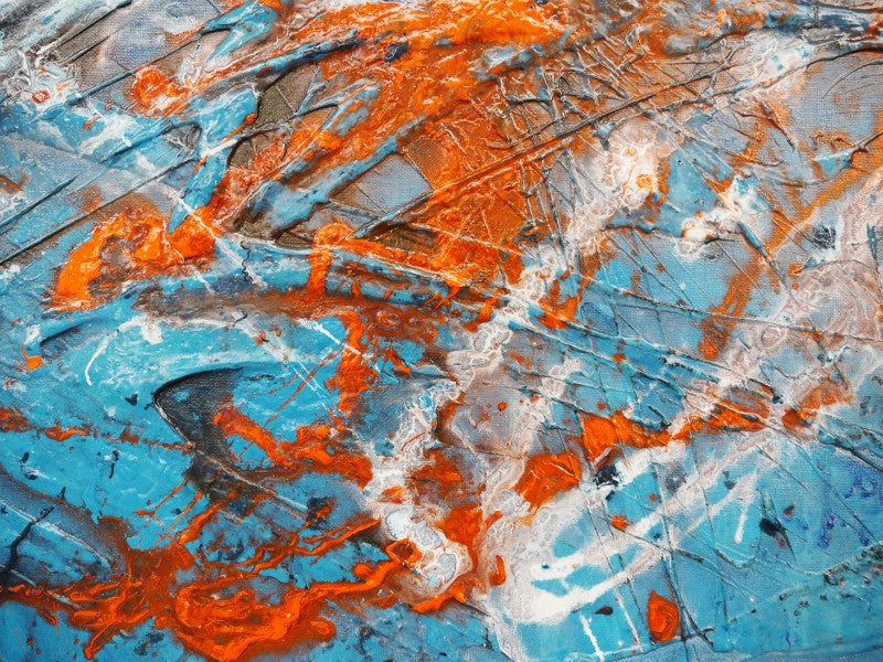Be Inspired! Abstract Blue and Orange (SOLD)-abstract-[Franko_Artist]-[The_Block]-[Dream_Homes]-[ideas]- [Grand_Designs]-Franklin Art Studio