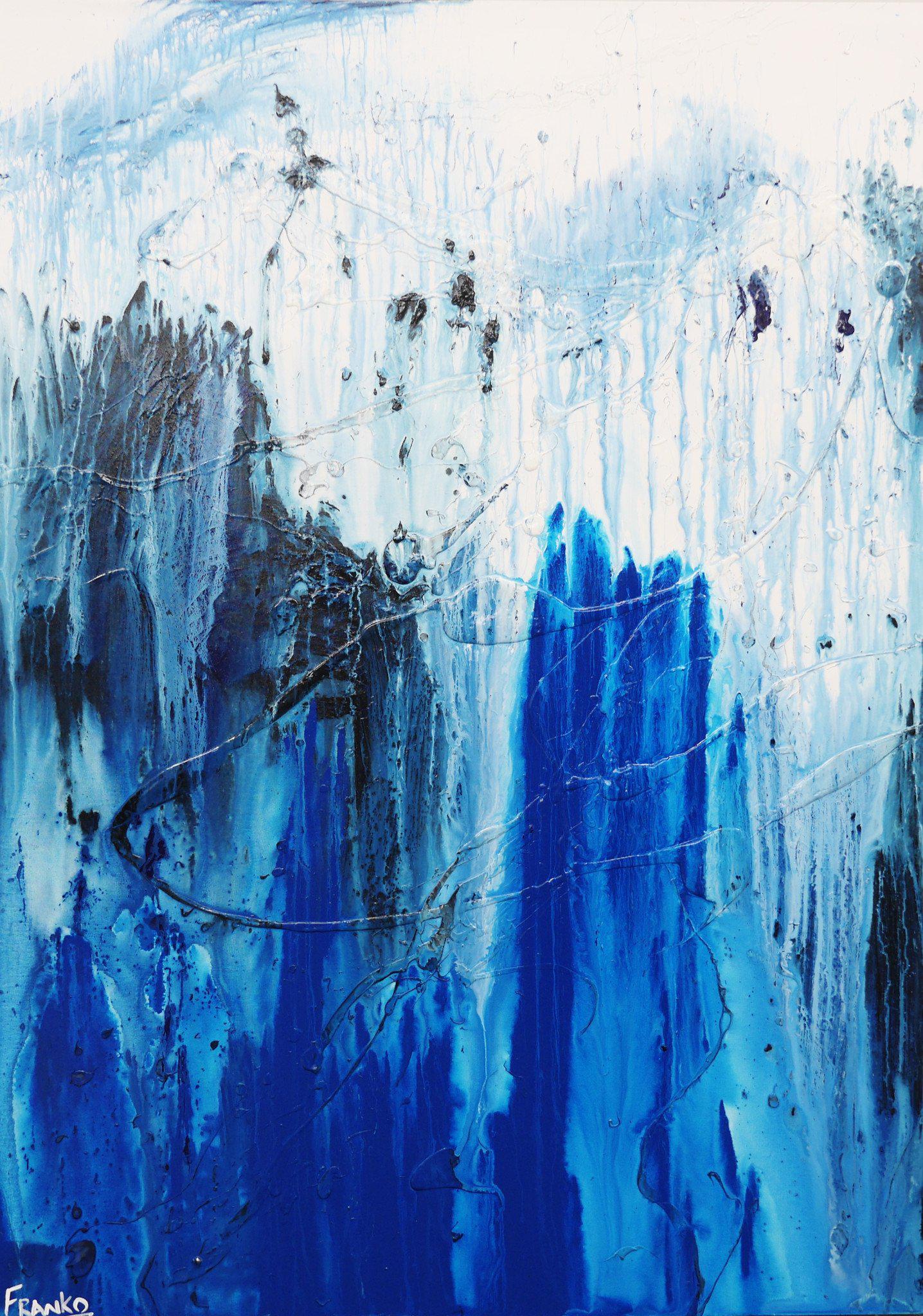 Be Inspired! Abstract Blue and White (SOLD)-abstract-[Franko_Artist]-[Australian_artist]-[Gold_Coast]-[Brisbane]-[modern]-[contemporary]-[original]-[Large_artwork]-Franklin Art Studio