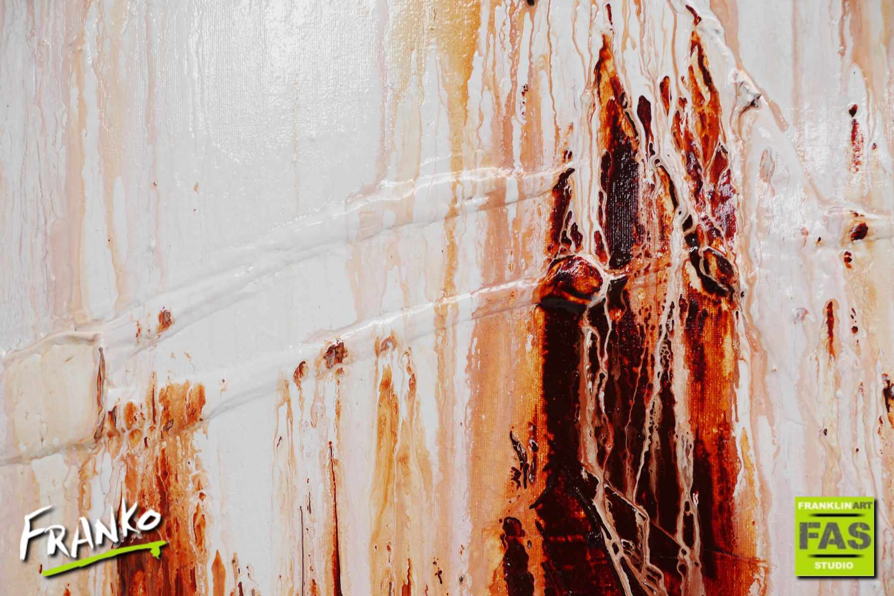 Be Inspired! Abstract Brown White Teal (SOLD)-abstract-[Franko_Artist]-[The_Block]-[Dream_Homes]-[ideas]- [Grand_Designs]-Franklin Art Studio