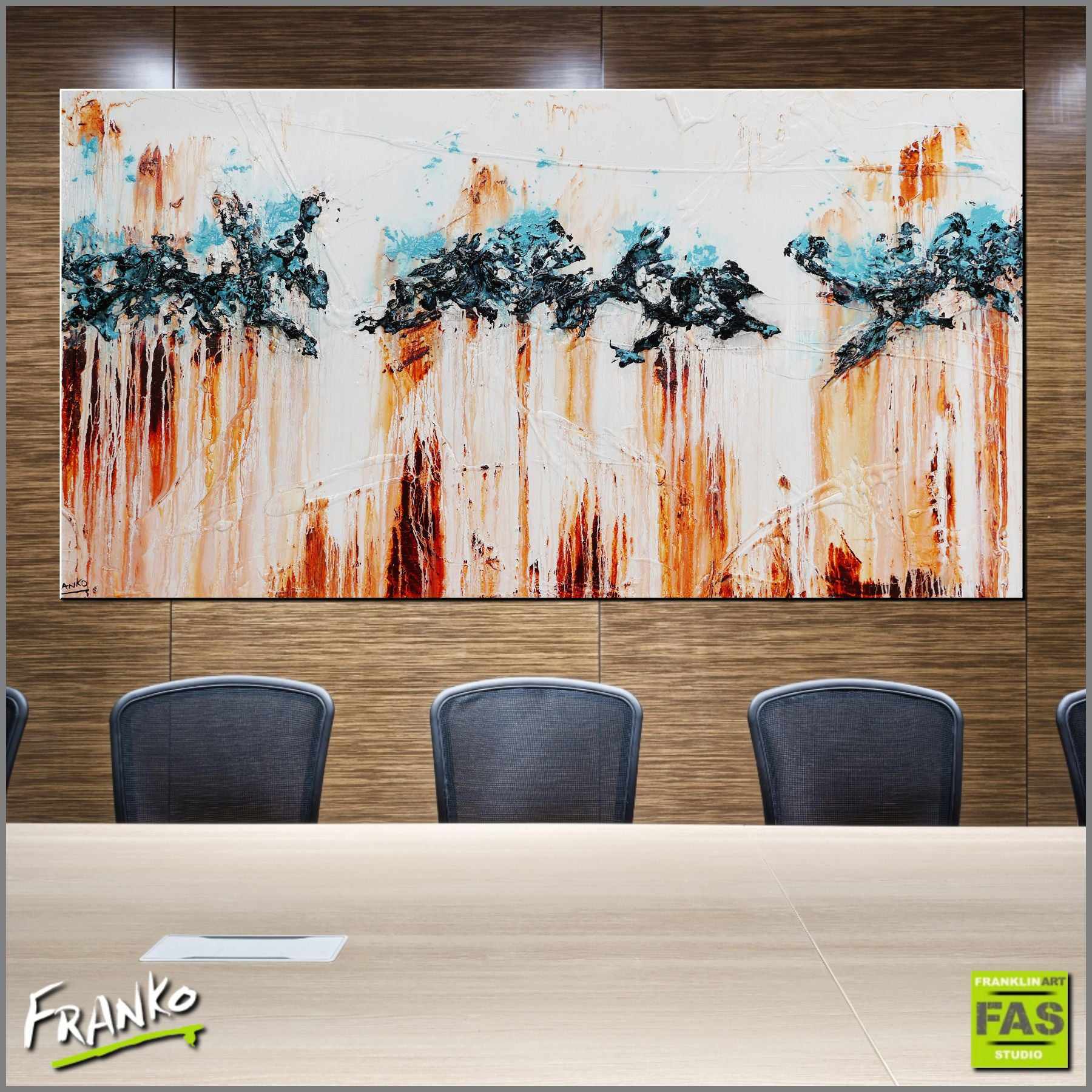 Be Inspired! Abstract Brown White Teal (SOLD)-abstract-[Franko_Artist]-[Australian_artist]-[Gold_Coast]-[Brisbane]-[modern]-[contemporary]-[original]-[Large_artwork]-[The_Block]-[Dream_Homes]-[ideas]-[Grand_Designs]-[Art_Lover]-Franklin Art Studio
