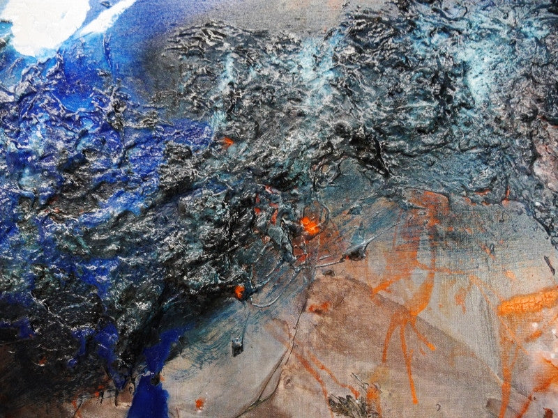Be Inspired! Abstract Brown, blue and orange (SOLD)-abstract-[Franko_Artist]-[The_Block]-[Dream_Homes]-[ideas]-[Grand_Designs]-[Art_Lover]-Franklin Art Studio