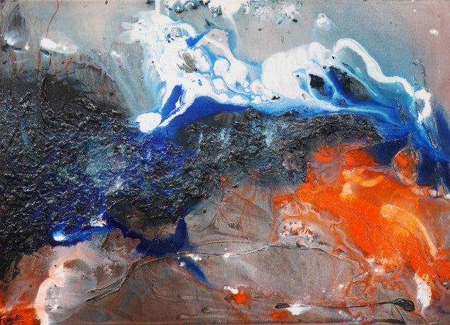 Be Inspired! Abstract Brown, blue and orange (SOLD)-abstract-[Franko_Artist]-[Australian_artist]-[Gold_Coast]-[Brisbane]-[modern]-[contemporary]-[original]-[Large_artwork]-Franklin Art Studio