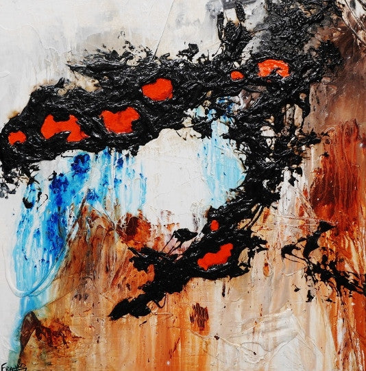 Be Inspired! Abstract Burnt Orange (SOLD)-abstract-[Franko_Artist]-[Australian_artist]-[Gold_Coast]-[Brisbane]-[modern]-[contemporary]-[original]-[Large_artwork]-Franklin Art Studio