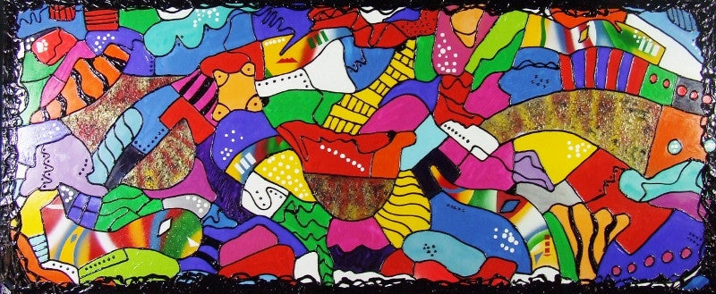 Be Inspired! Abstract Colourful (SOLD)-Abstract-[Franko_Artist]-[Australian_artist]-[Gold_Coast]-[Brisbane]-[modern]-[contemporary]-[original]-[Large_artwork]-Franklin Art Studio