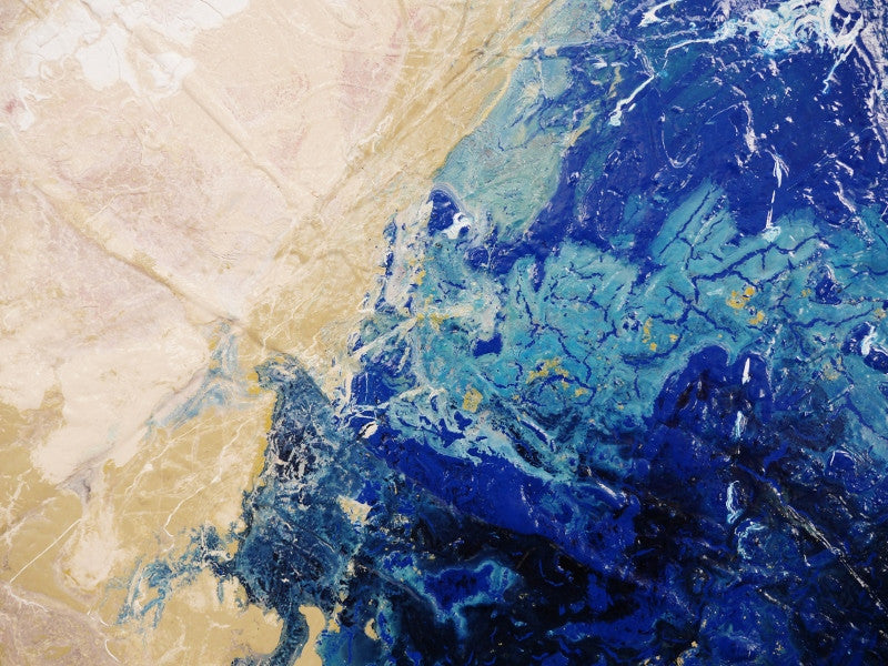 Be Inspired! Abstract Creme and Blue (SOLD)-abstract-[Franko_Artist]-[The_Block]-[Dream_Homes]-[ideas]- [Grand_Designs]-Franklin Art Studio
