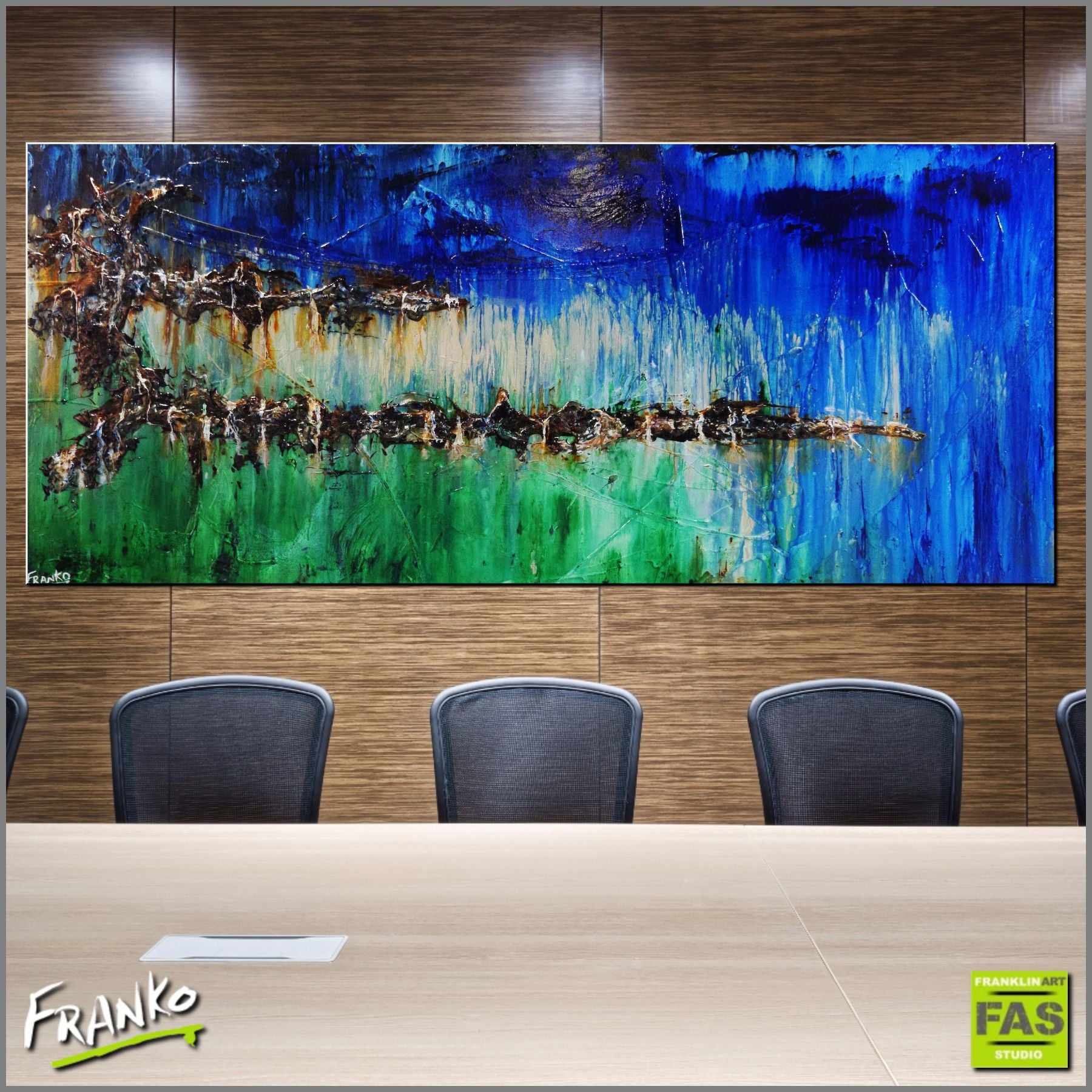 Be Inspired! Abstract Green Blue (SOLD)-abstract-[Franko_Artist]-[Australian_artist]-[Gold_Coast]-[Brisbane]-[modern]-[contemporary]-[original]-[Large_artwork]-[The_Block]-[Dream_Homes]-[ideas]-[Grand_Designs]-[Art_Lover]-Franklin Art Studio