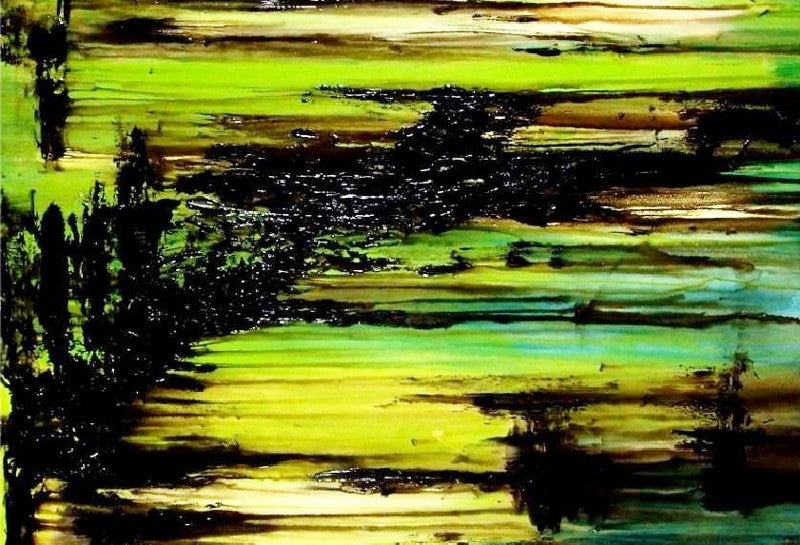 Be Inspired! Abstract Lime Green (SOLD)-Abstract-[Franko_Artist]-[Australian_artist]-[Gold_Coast]-[Brisbane]-[modern]-[contemporary]-[original]-[Large_artwork]-Franklin Art Studio
