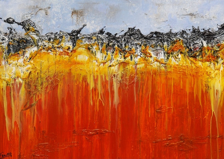 Be Inspired! Abstract Orange and Blue (SOLD)-abstract-[Franko_Artist]-[Australian_artist]-[Gold_Coast]-[Brisbane]-[modern]-[contemporary]-[original]-[Large_artwork]-Franklin Art Studio